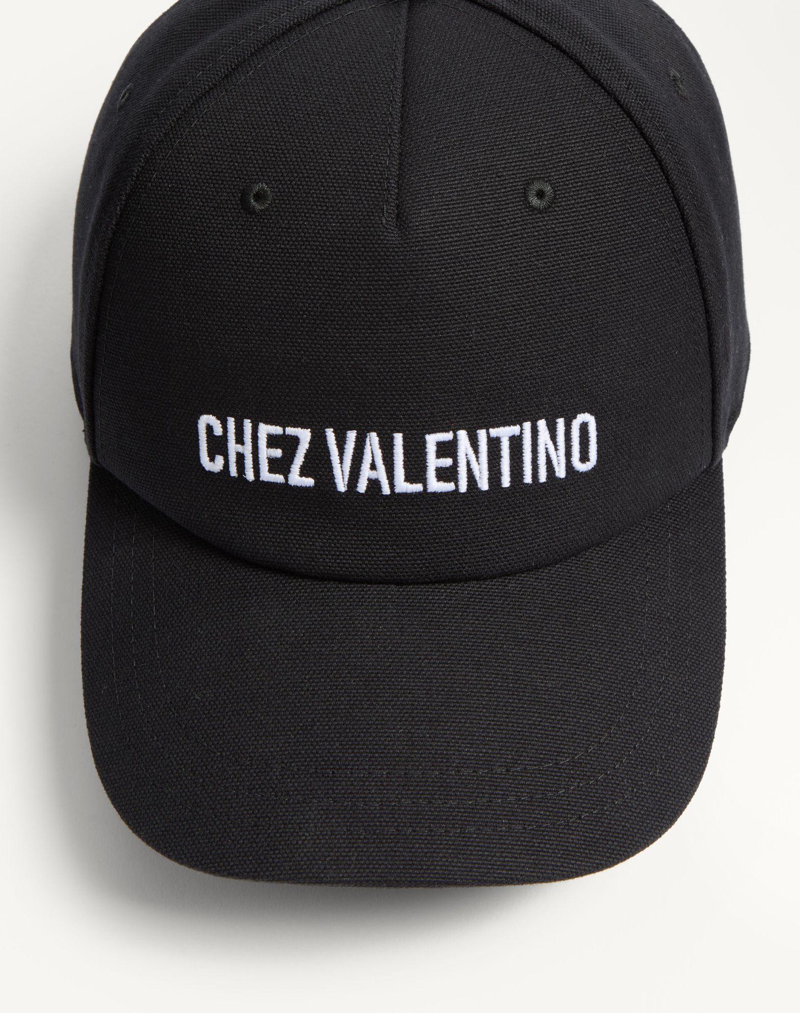 Chez Valentino Cotton Baseball Cap With Embroidery Product Image