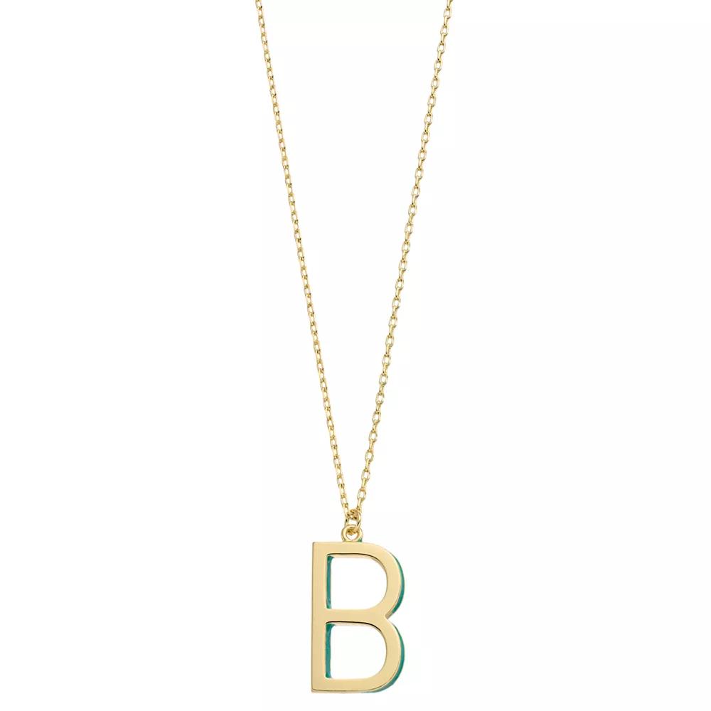 City Luxe Gold Tone Initial Charm Pendant Necklace, Womens Gold Tone A Product Image