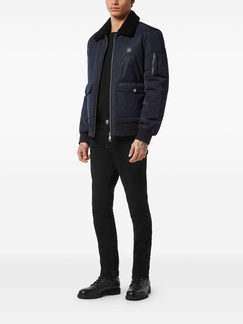 shearling-collar bomber jacket Product Image