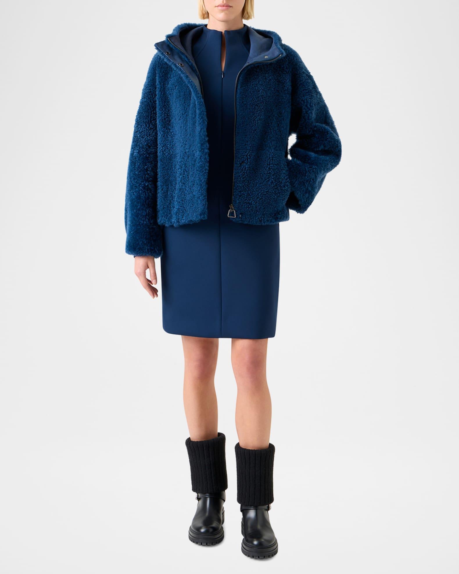 Gracie Lamb Shearling Hooded Jacket Product Image