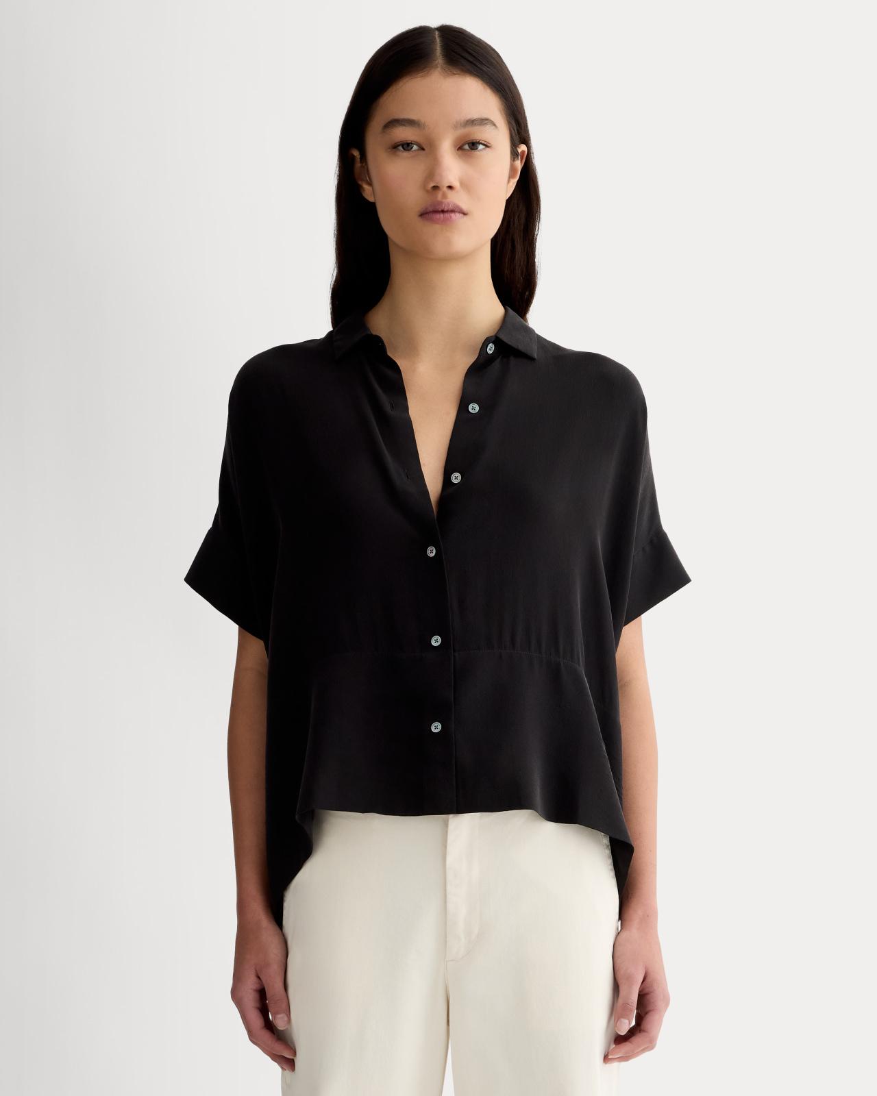 Womens Boxy Shirt in Washable Silk by Everlane Size 0 Product Image