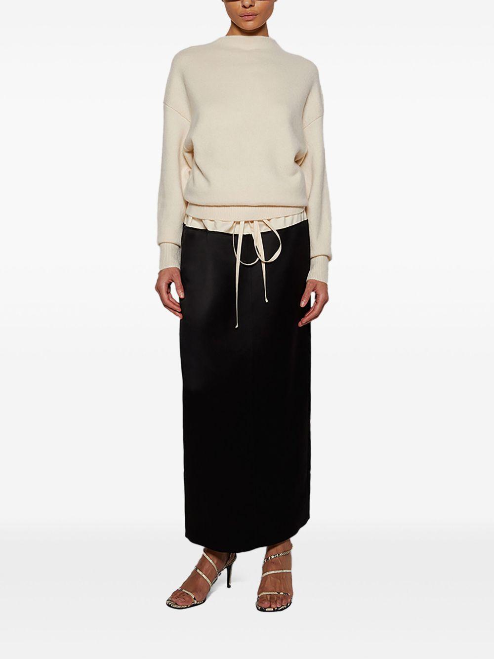 KHAITE Loop Snake-effect Leather Sandals In Beige Comb Product Image