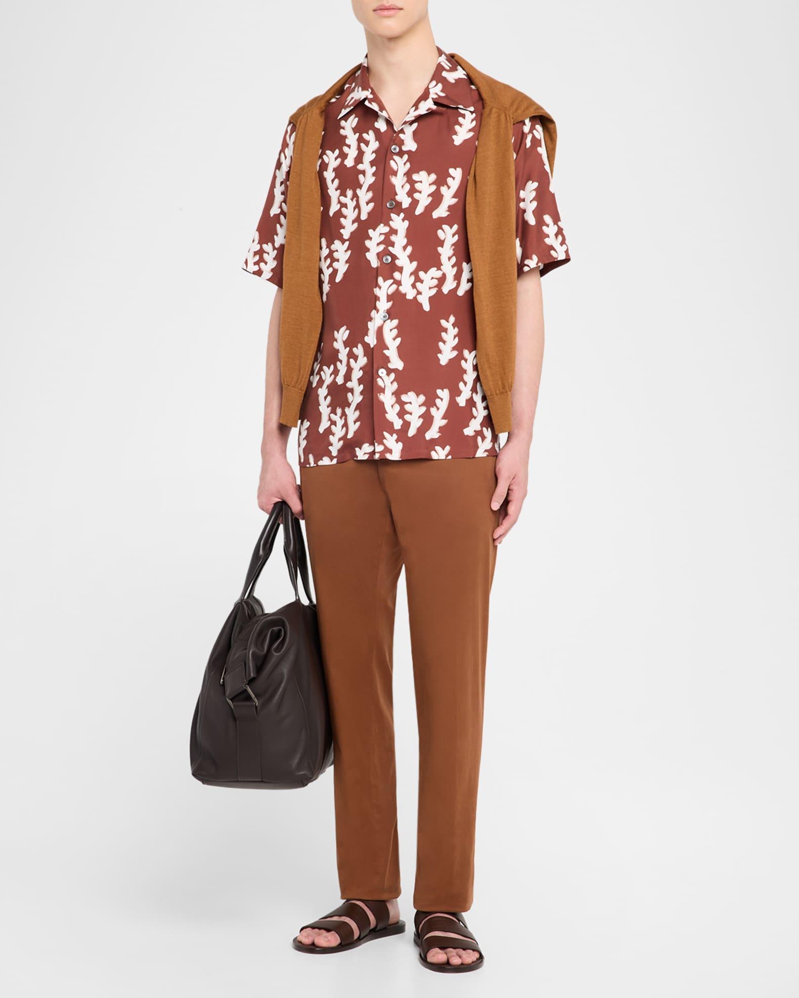 Men's Silk Oasi Print Short-Sleeve Shirt Product Image