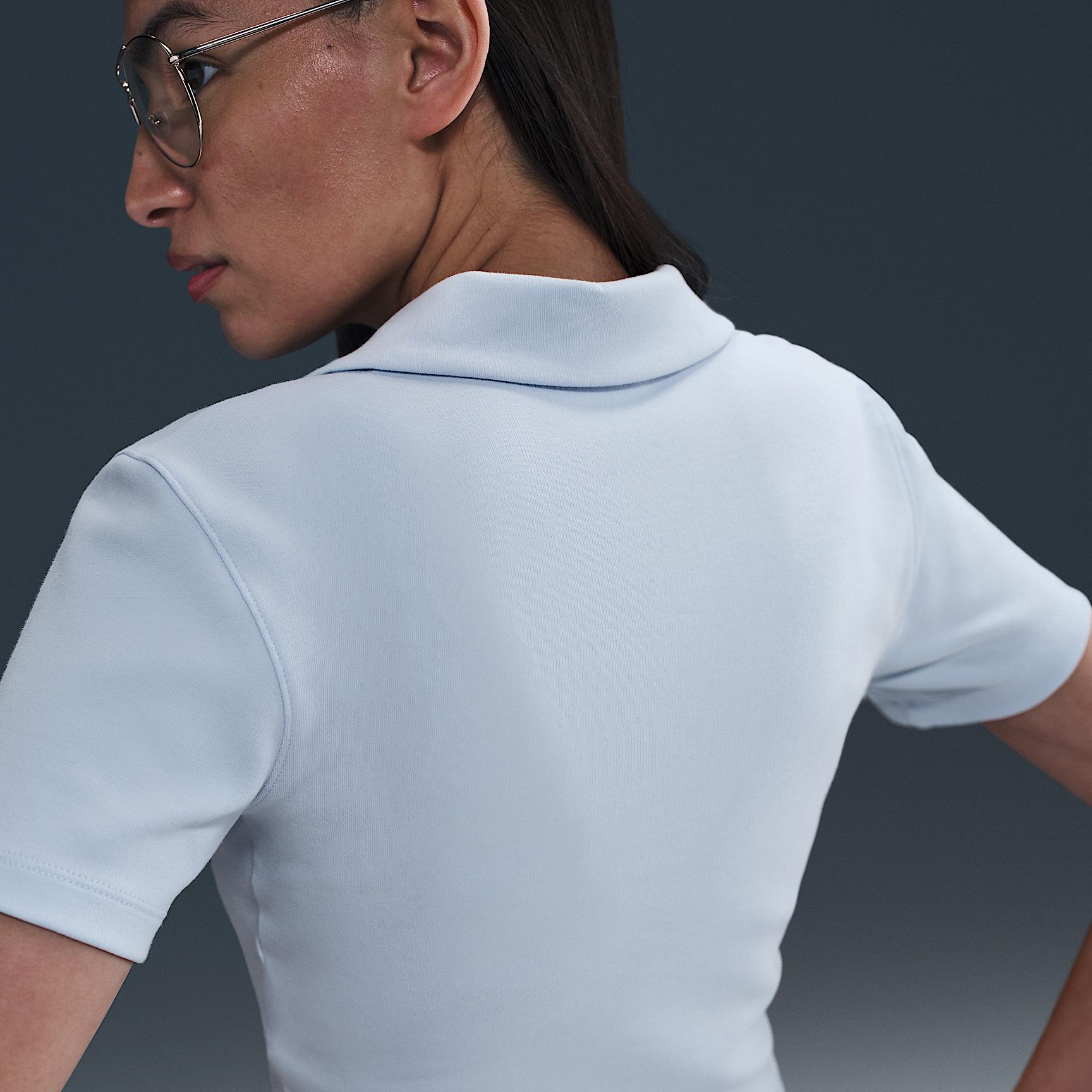 Womens Nike Sportswear Essential Short-Sleeve Polo Top | DV7884-423 Product Image