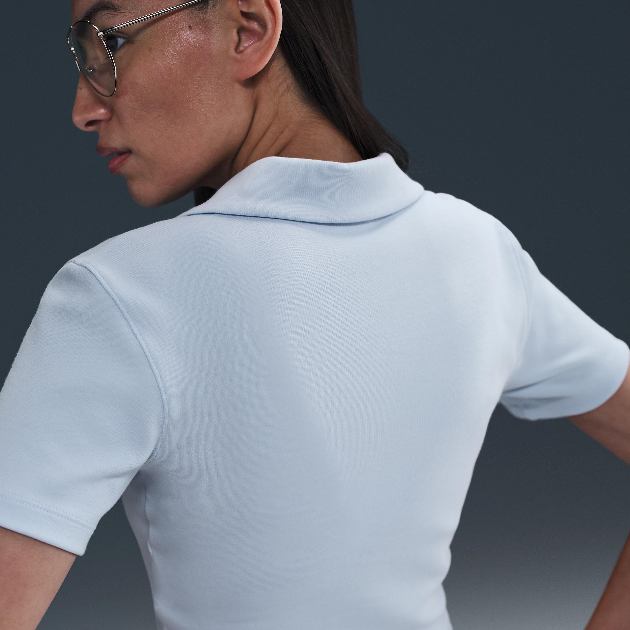 Womens Nike Sportswear Essential Short-Sleeve Polo Top | DV7884-423 Product Image