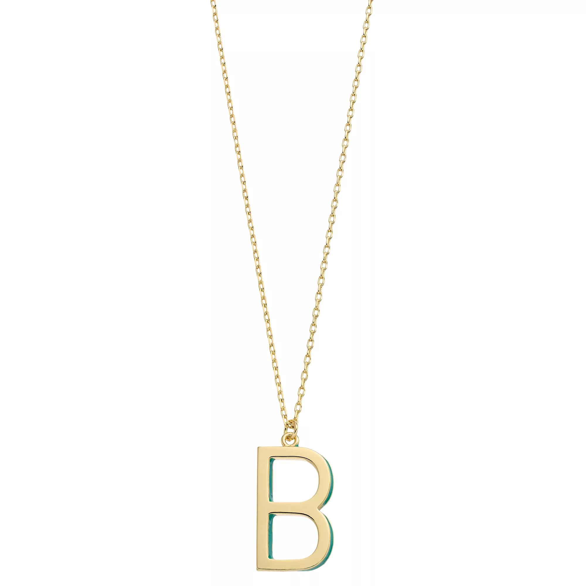 City Luxe Gold Tone Initial Charm Pendant Necklace, Womens Gold Tone A Product Image