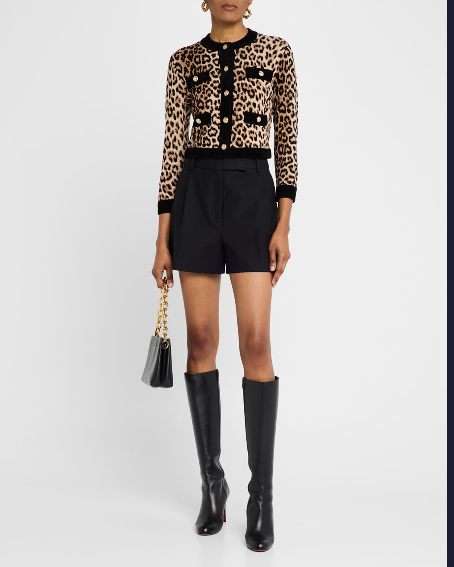 Claira Leopard Cropped Cardigan Product Image