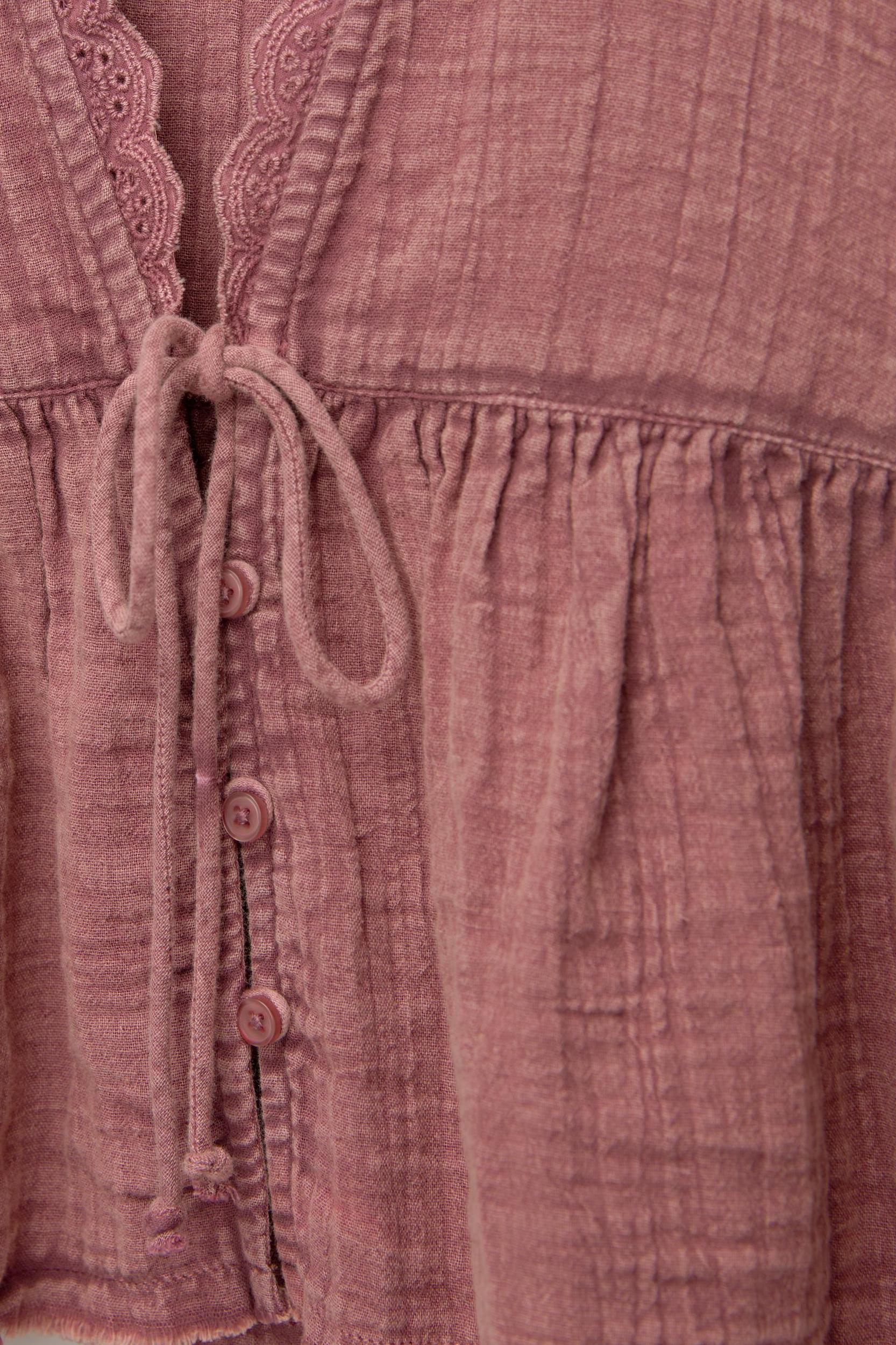 Rustic lace trim top Product Image