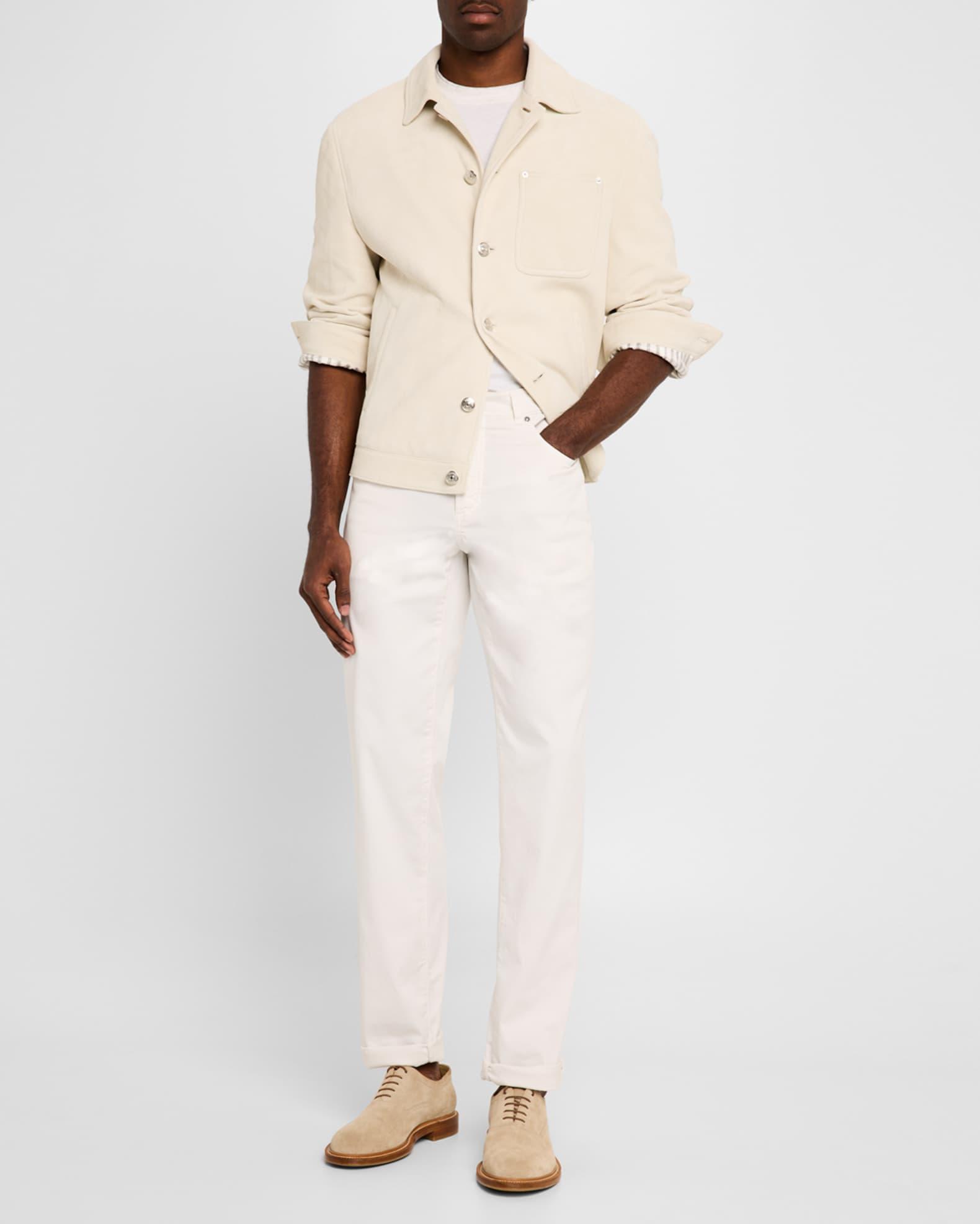 Men's Suede Shirt Jacket Product Image