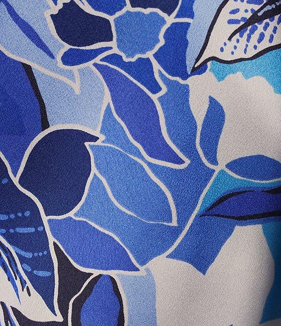 Skies Are Blue Coordinating Satin Floral Printed Tier Maxi Skirt Product Image