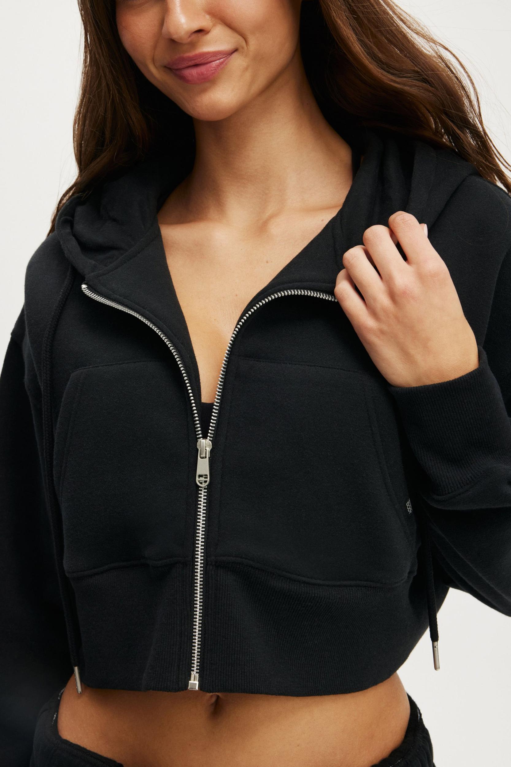 Plush Boxy Cropped Zip Through Product Image