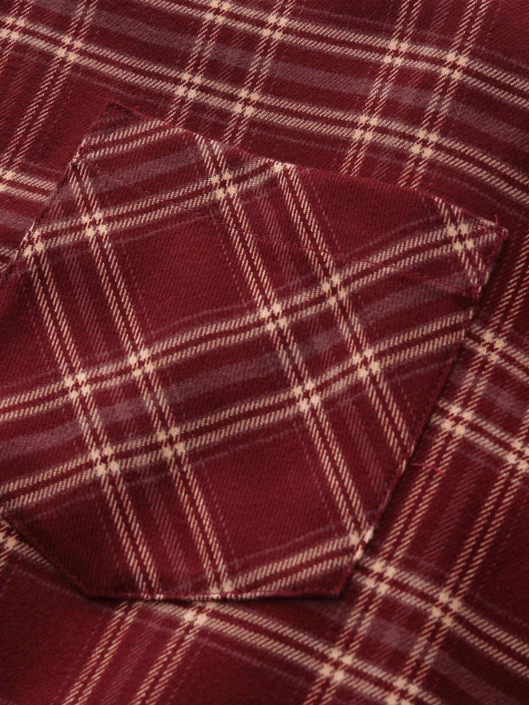 Mock Layered Plaid Women Long Sleeve Shirt Product Image