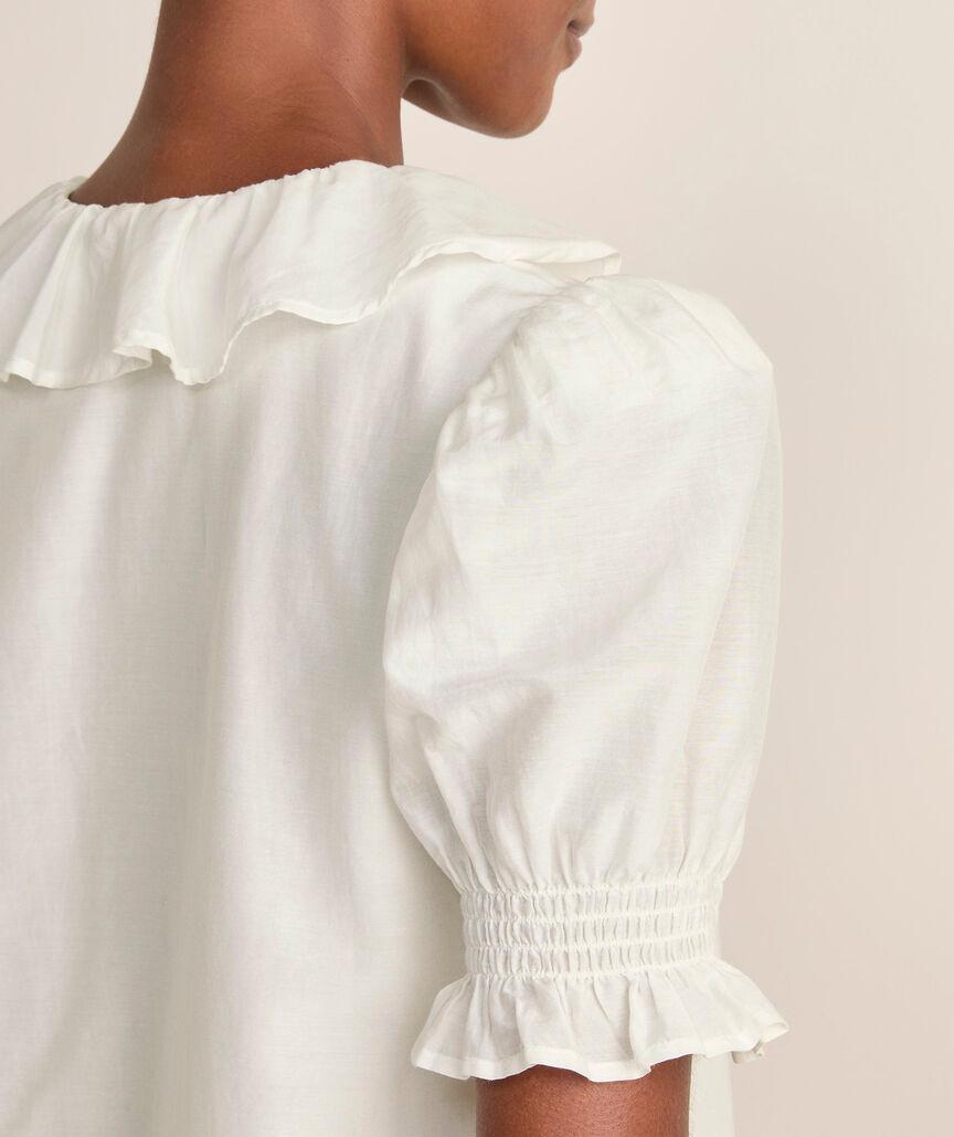 Ruffle-Neck Blouse Product Image