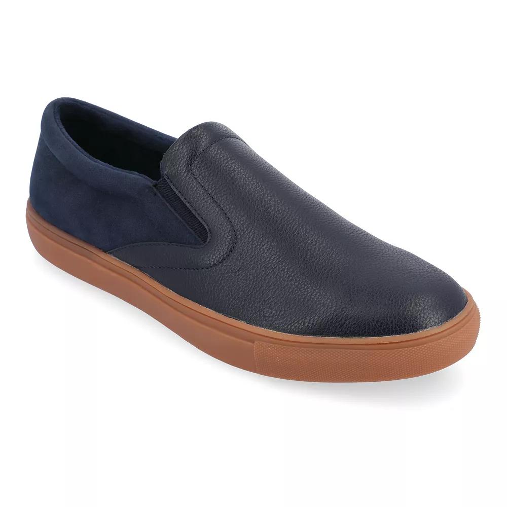 VANCE Wendall Mens Slip-On Sneakers Blue Product Image