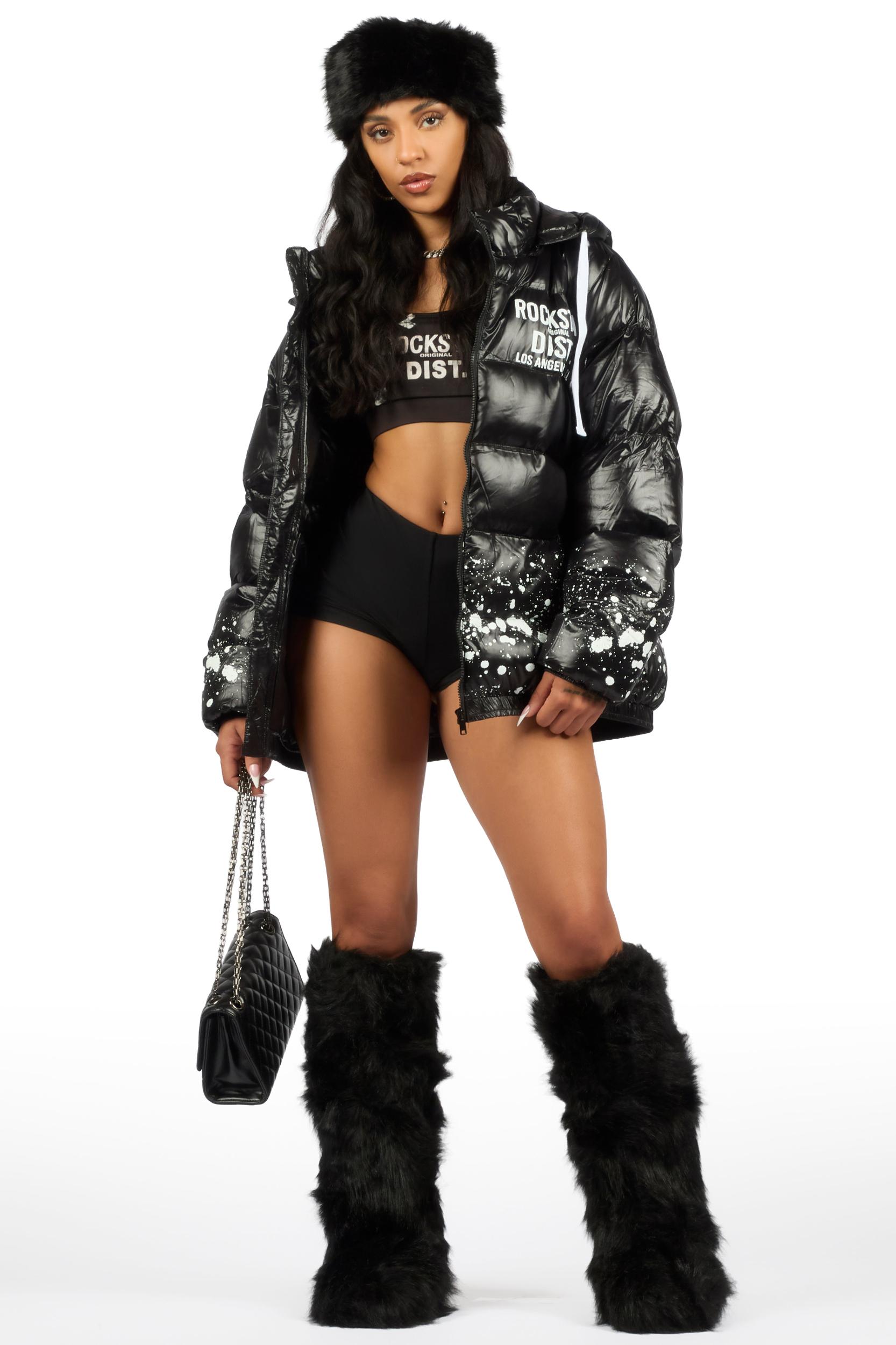 Art Dist. 2.0 Black Puffer Jacket Female Product Image