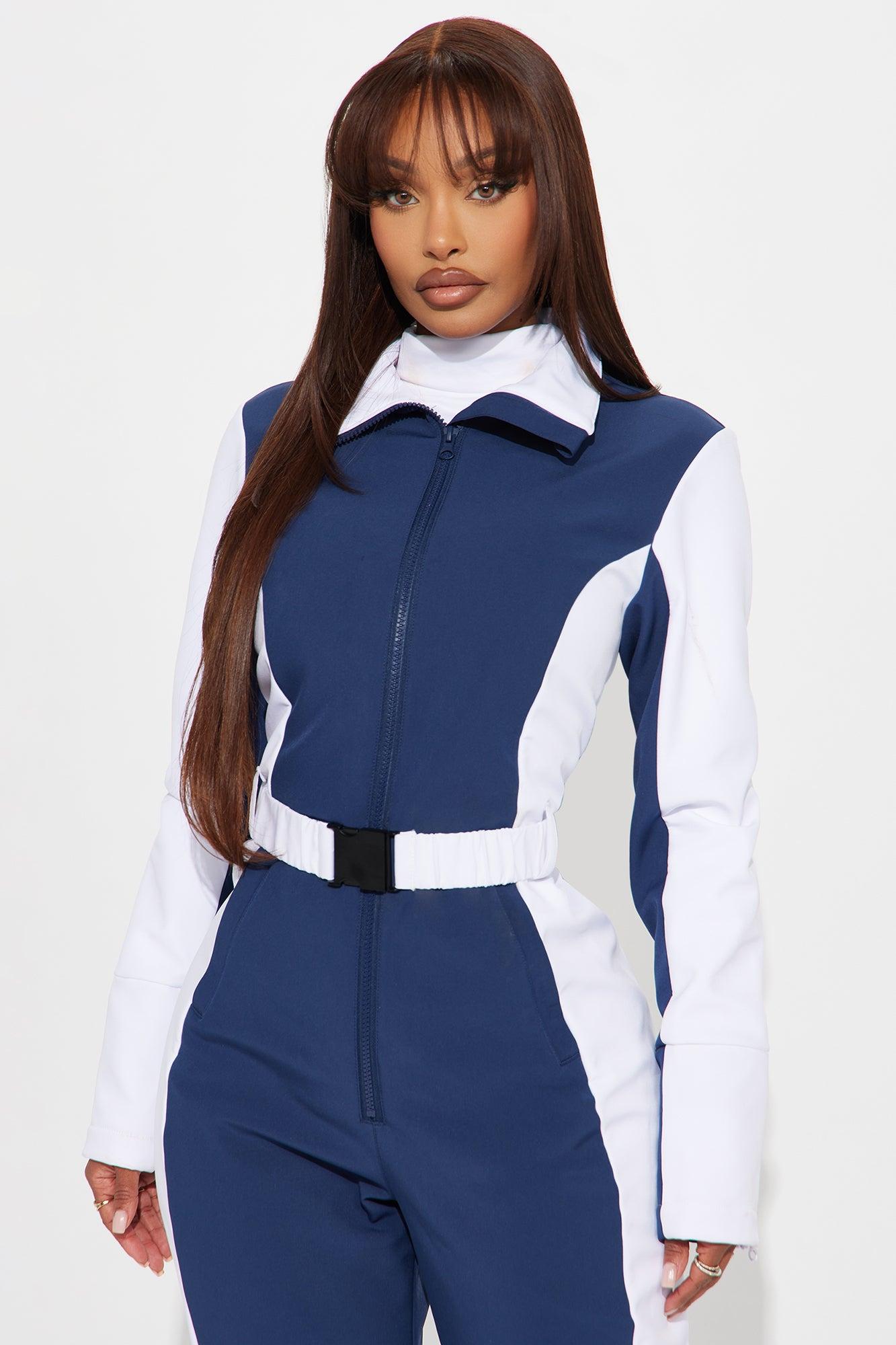 Winter Sports Ski Jumpsuit - Navy/combo Female Product Image