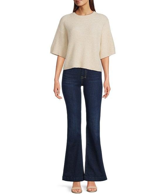 7 For All Mankind Dojo Tailorless Mid-Rise Flare Leg Denim Jeans Product Image