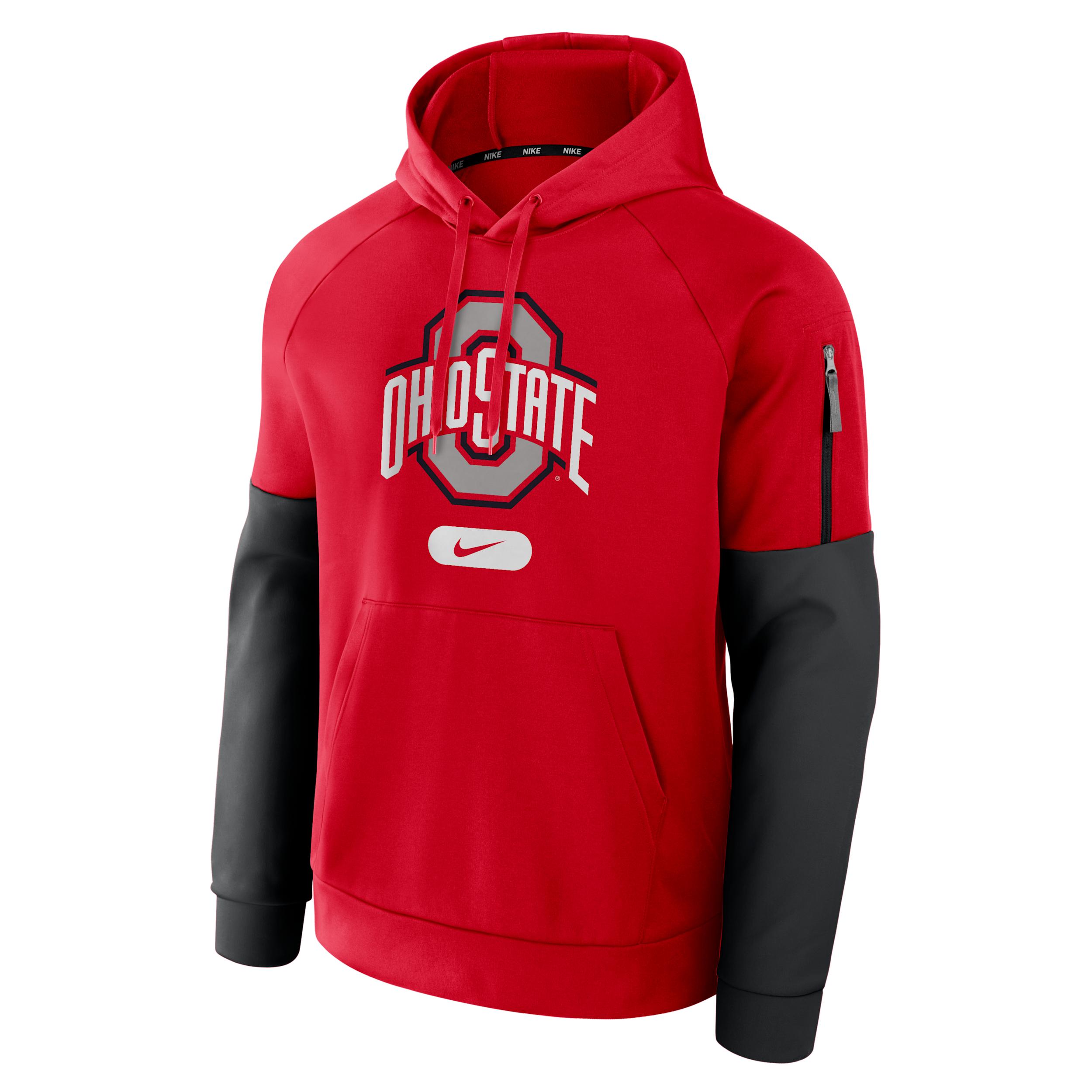 Mens Ohio State Buckeyes Fitness Mens Nike Therma College Pullover Hoodie | 02V6064YOH-6ZS Product Image