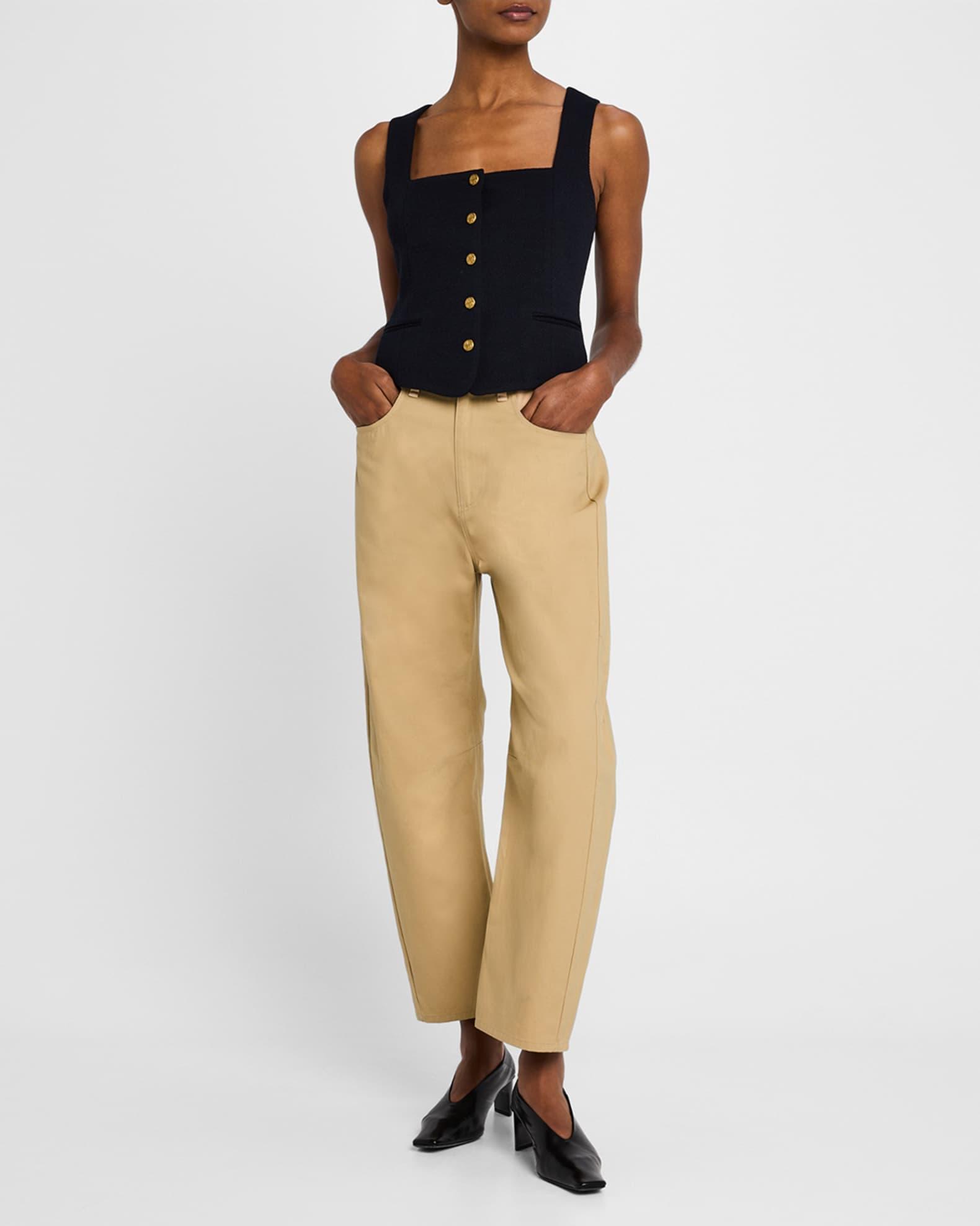 Charlie Curved Cotton Pants Product Image