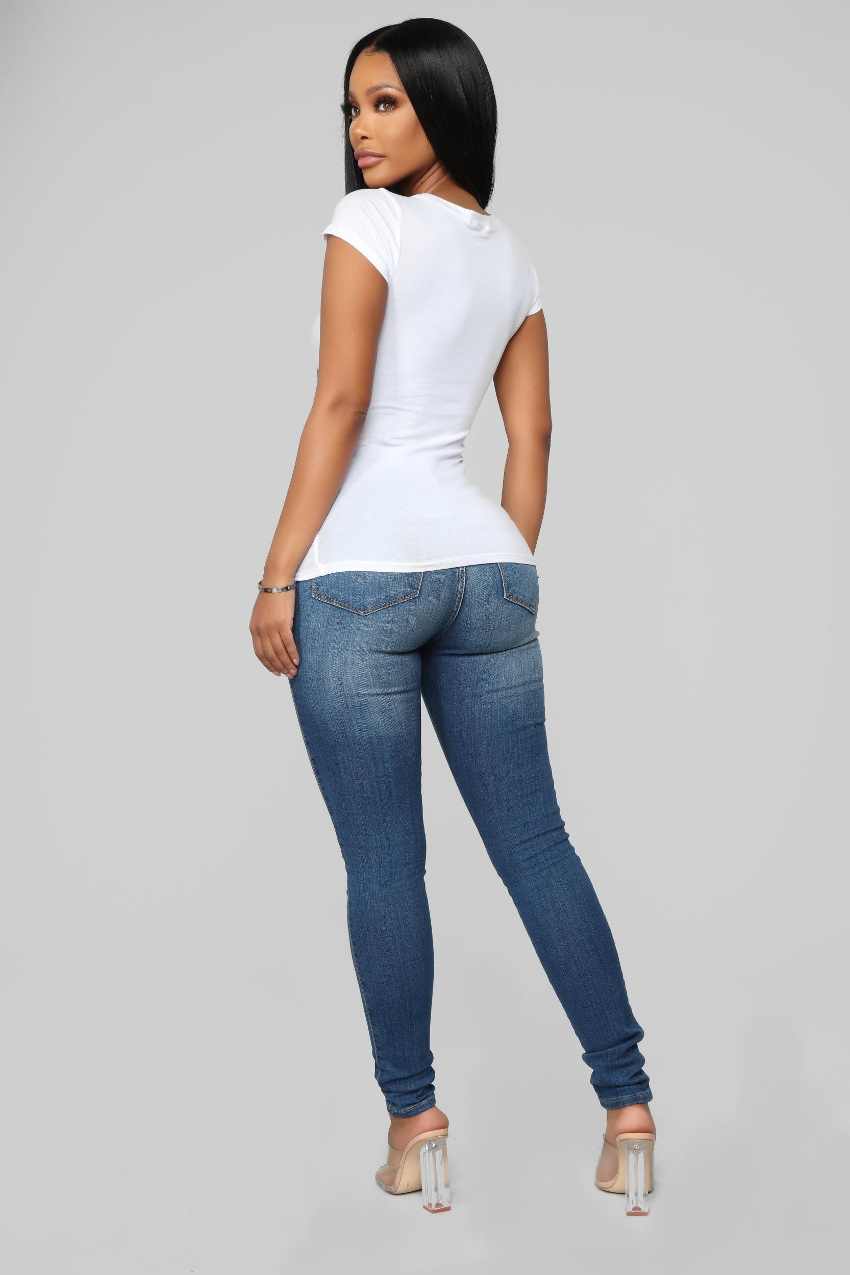 Lily Crew Neck Top - White Product Image