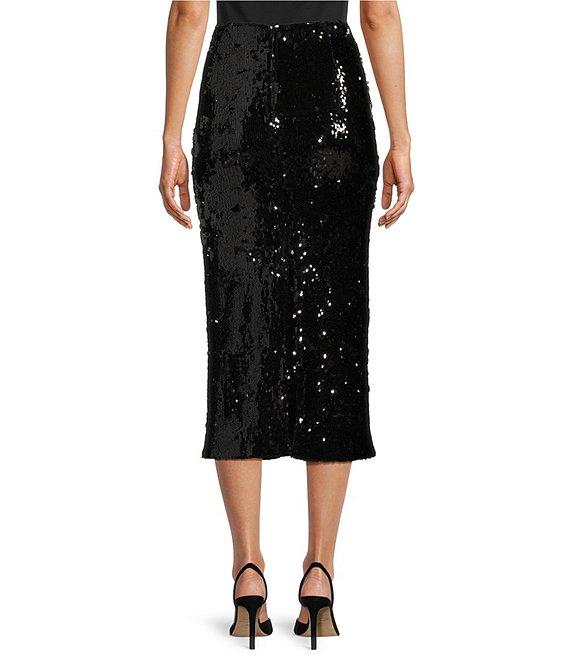 Antonio Melani Iman Sequin High Rise Pencil Midi Skirt Product Image