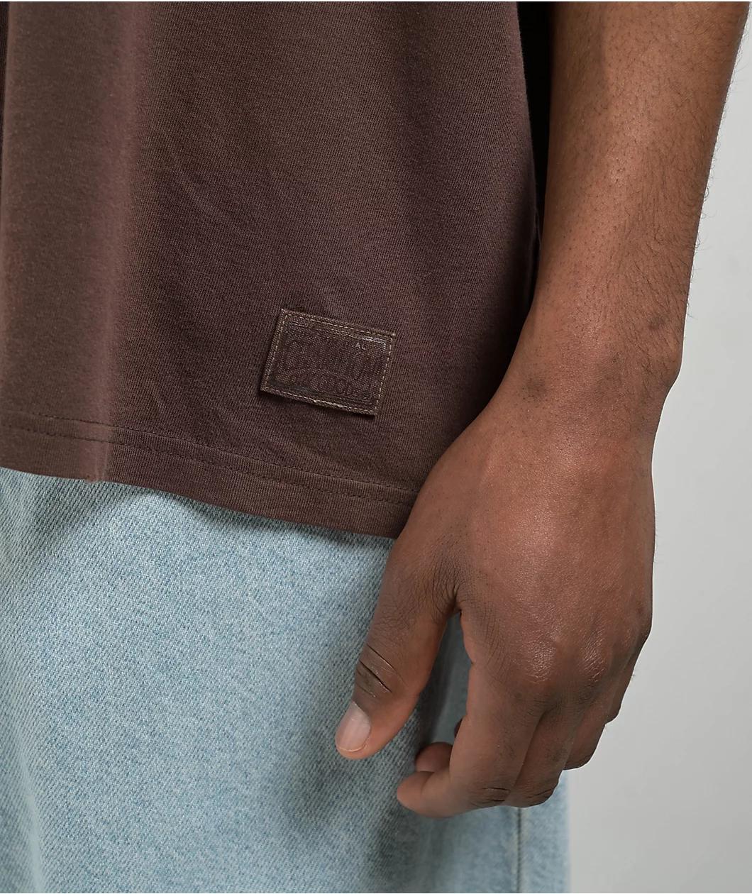 Champion Riggins Drop Shoulder Warm Chocolate Brown Wash T-Shirt Product Image