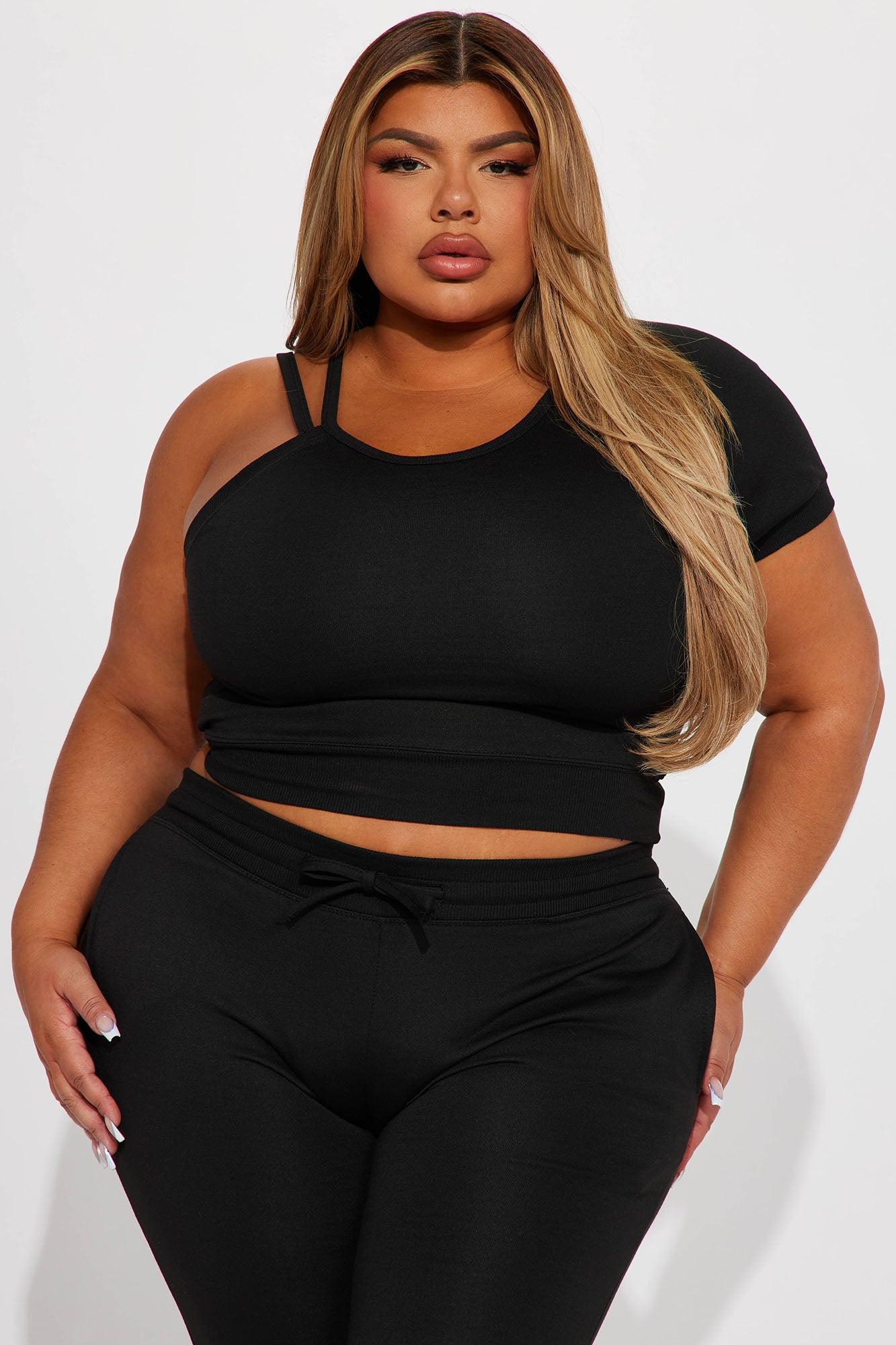 One Sided Story Pant Set - Black Product Image