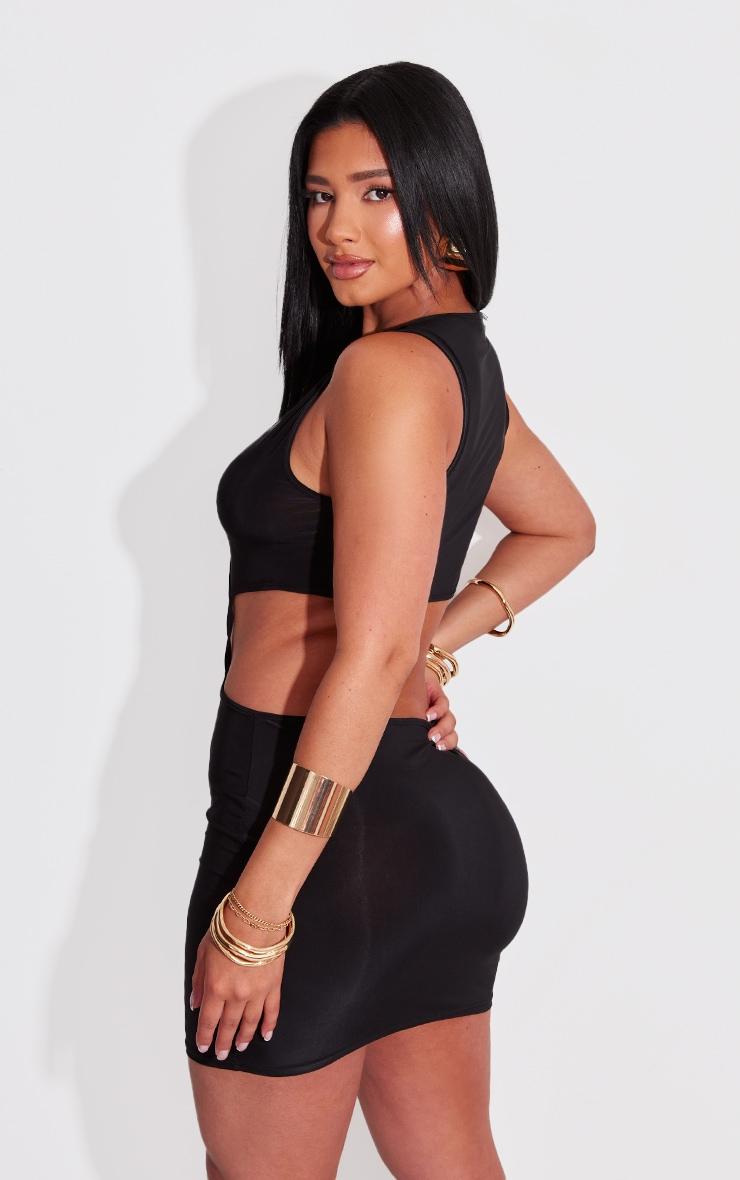 Shape Black Slinky Cut Out Backless Bodycon Dress Product Image