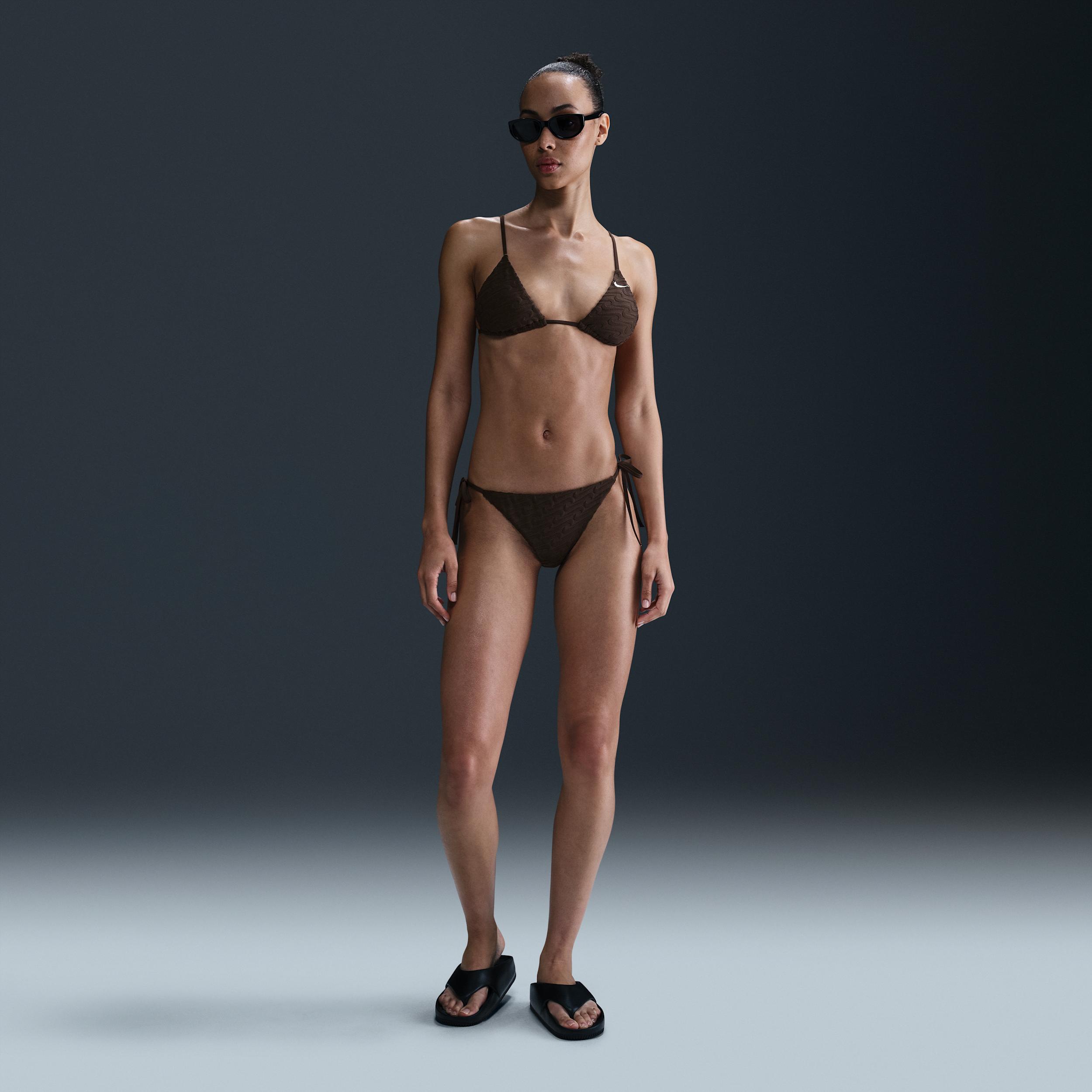 Nike Womens Swim Swoosh Link Terry Triangle Bikini Top | NESSF253-206 Product Image