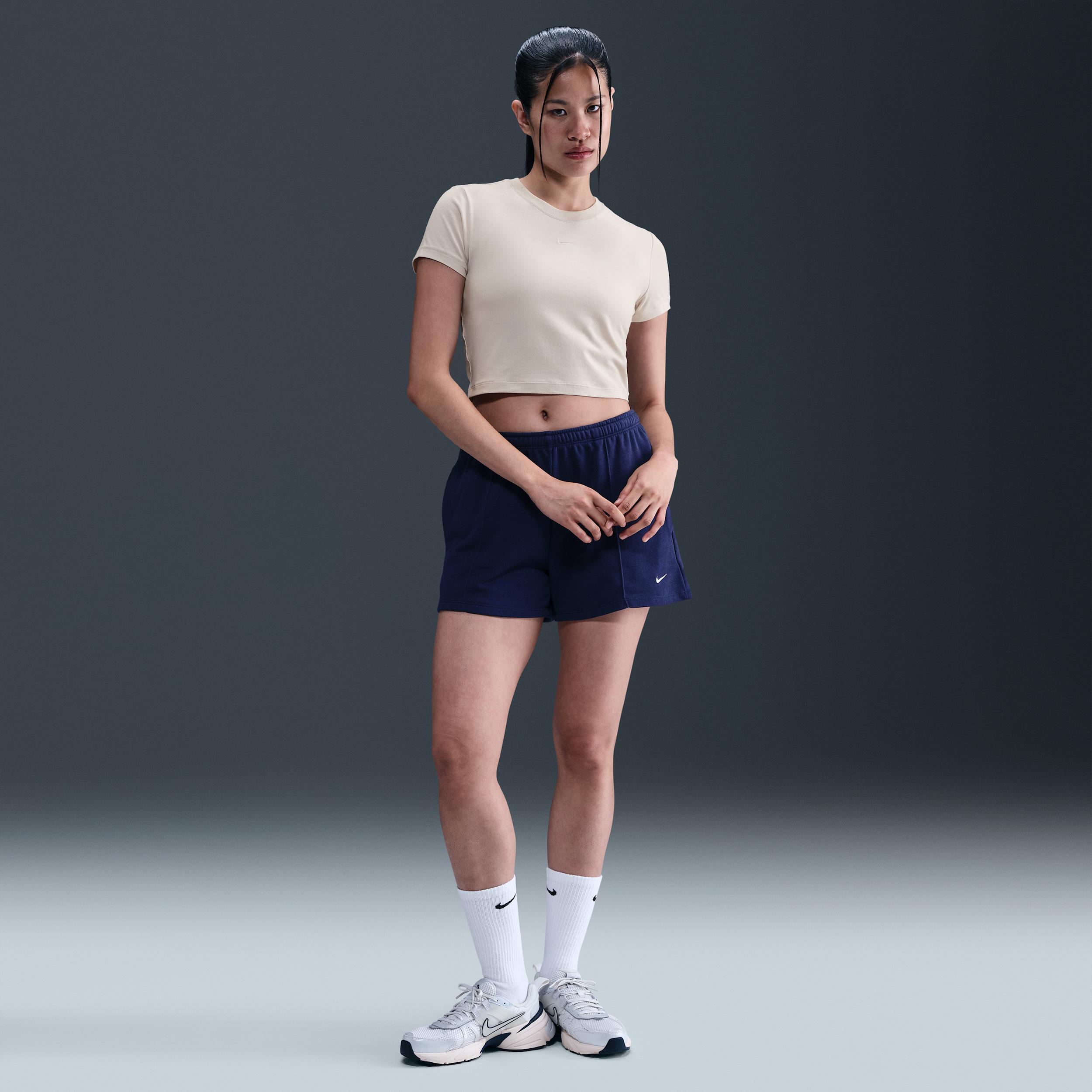 Womens Nike Sportswear Chill Knit Cropped T-Shirt | HF9538-072 Product Image