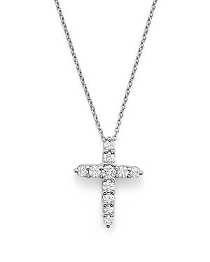 Womens Tiny Treasures Diamond & 18K White Gold Cross Pendant Necklace Product Image