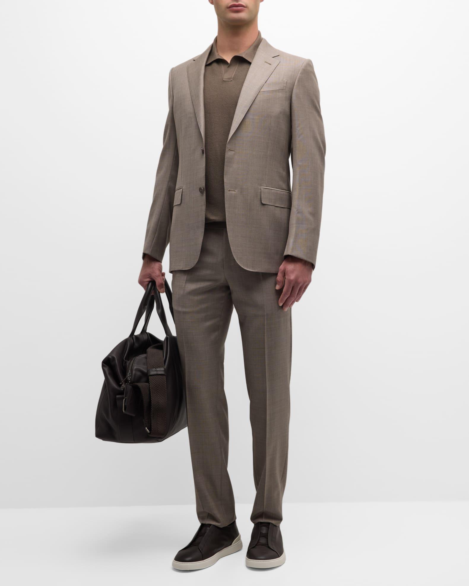 Men's Wool Sharkskin Suit Product Image