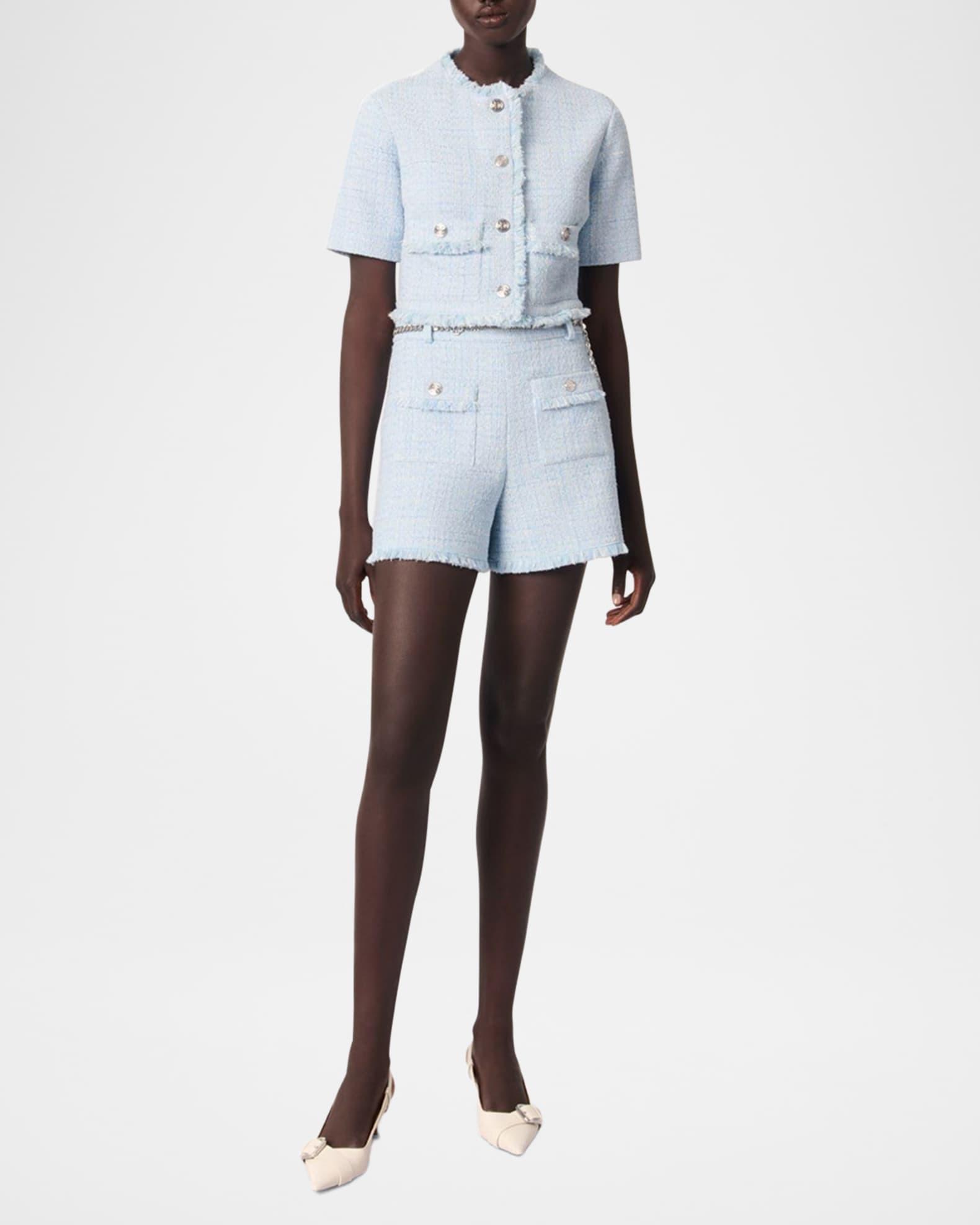 Victorine Tweed Short-Sleeve Blazer Product Image