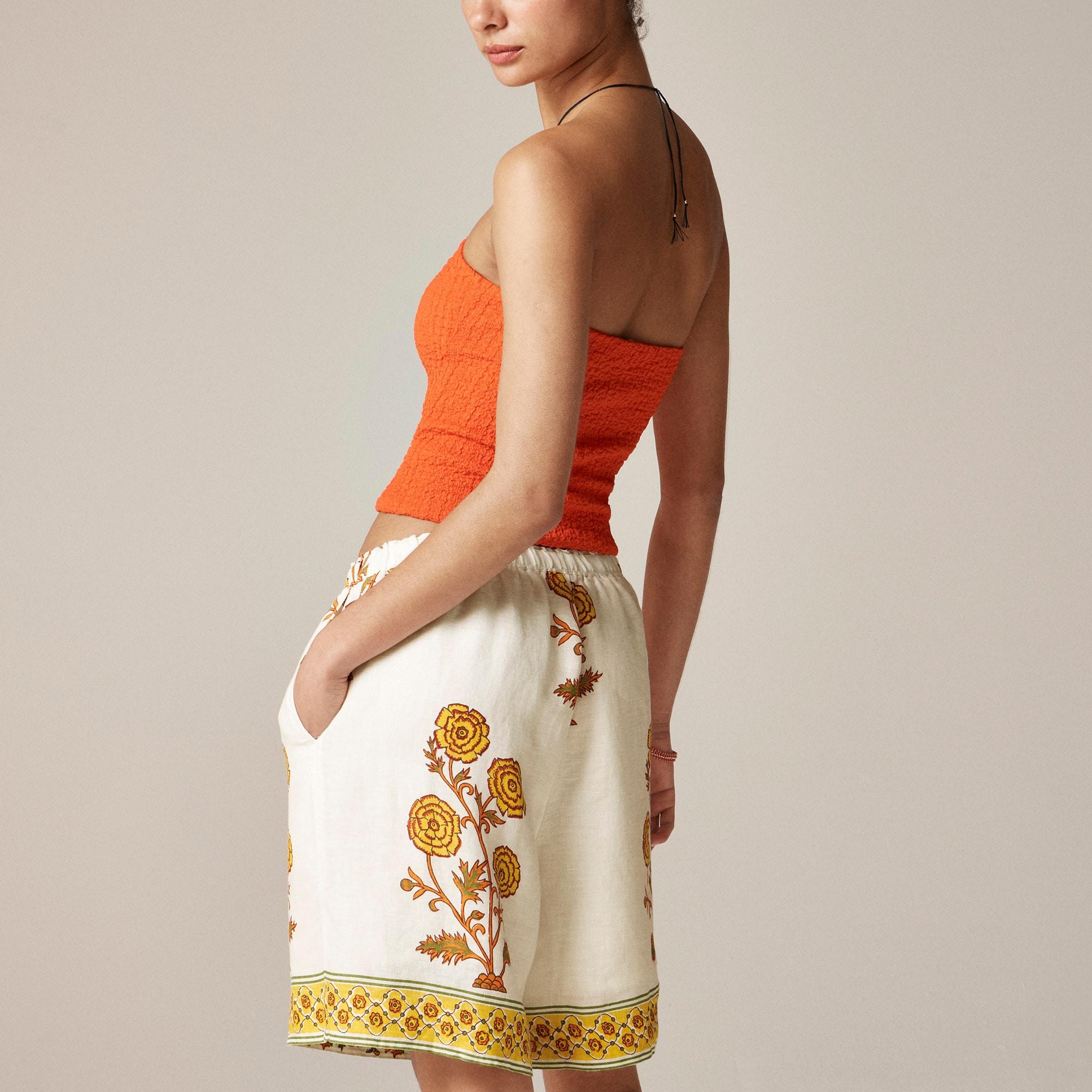 7" Stratus short in dusty periwinkle block print Product Image