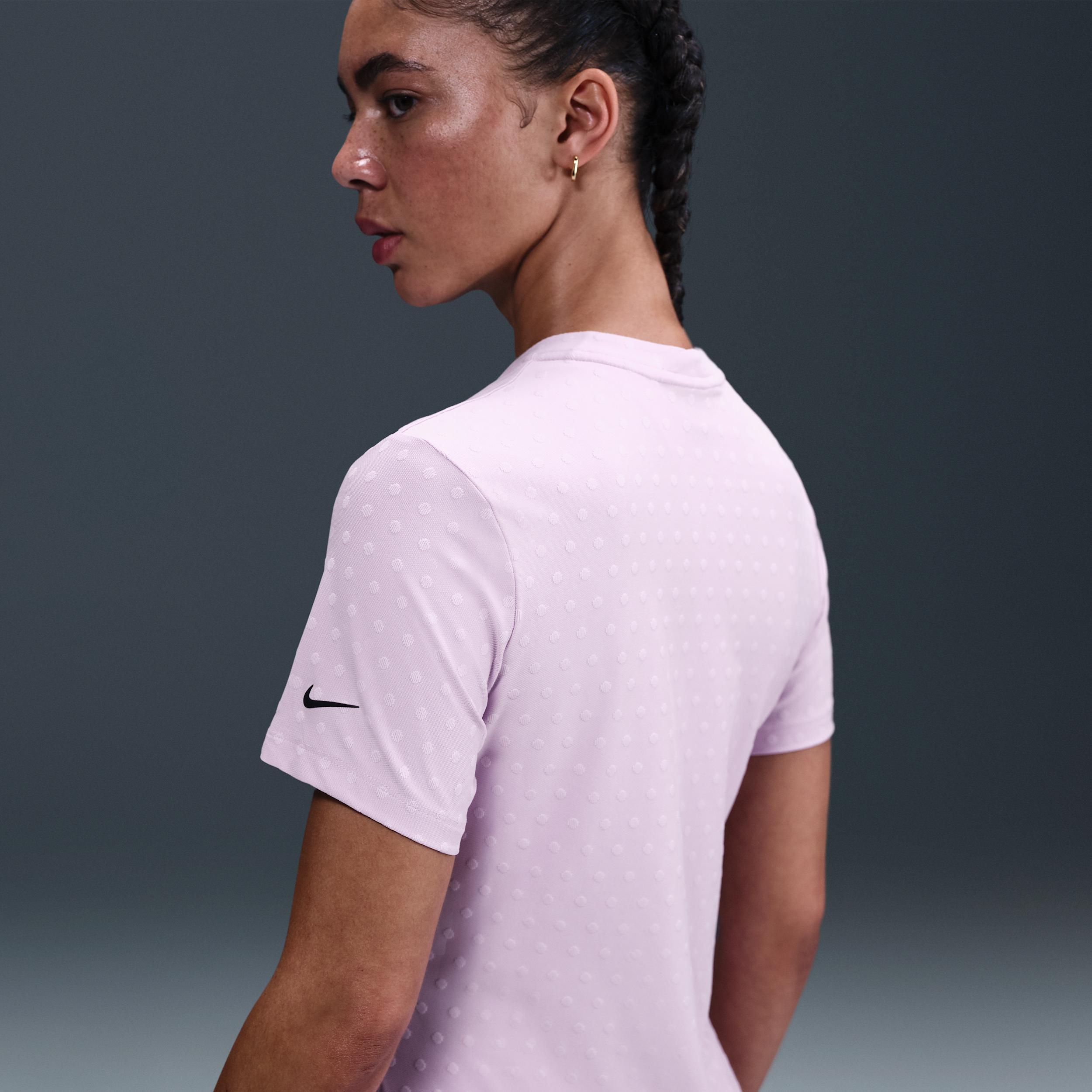 Nike Women's Tour Dri-FIT Short-Sleeve Blade Jacquard Golf Polo Product Image