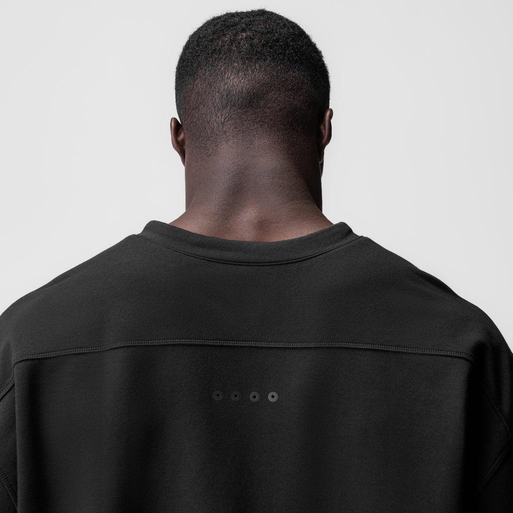 0945. Micro-Terry Warm-Up Tee - Black Product Image