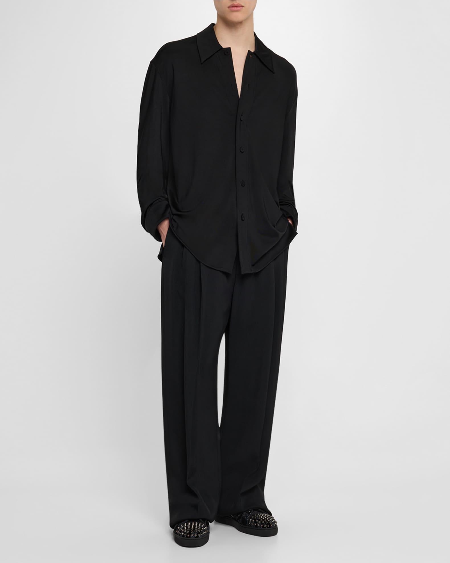 Men's Louis Junior Spikes Zebra-Effect Velvet Sneakers Product Image