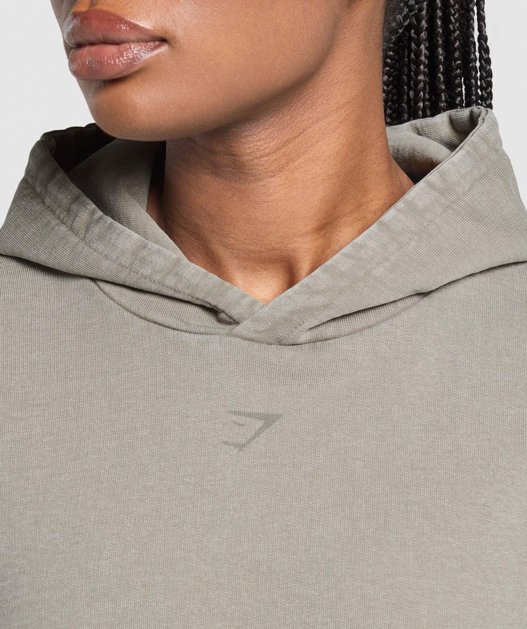 Gymshark GSLC Graphic Oversized Hoodie - Linen Brown Female Product Image
