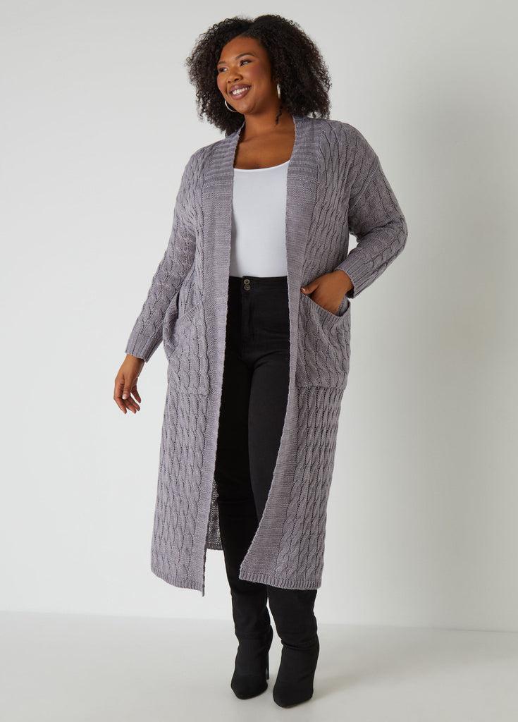 Cable Knit Pocketed Duster Product Image