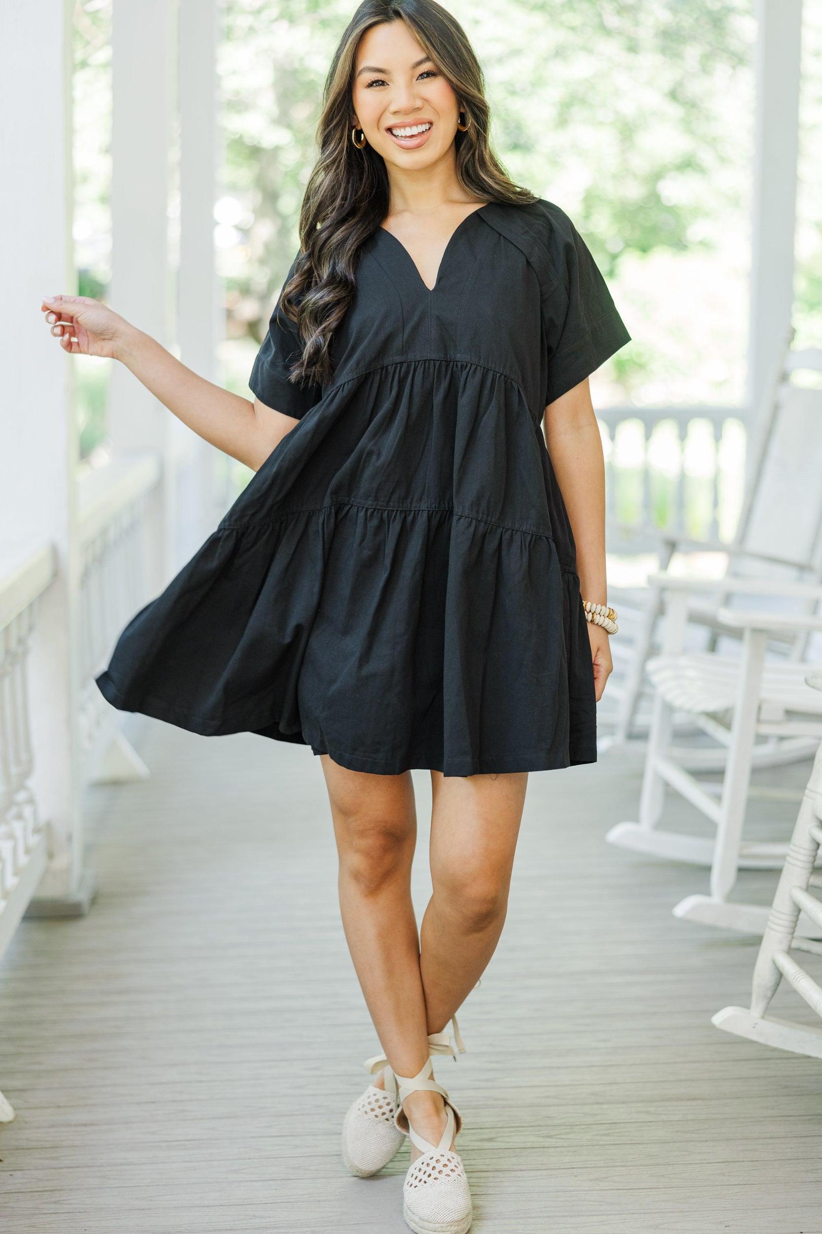 It Could Be You Black Babydoll Dress Female Product Image