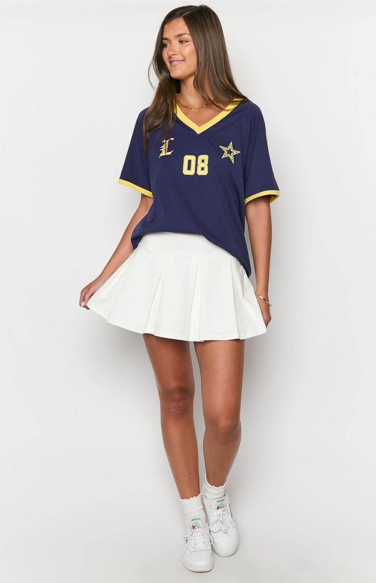 Deluca White Pleated Mini Skirt Girls Product Image