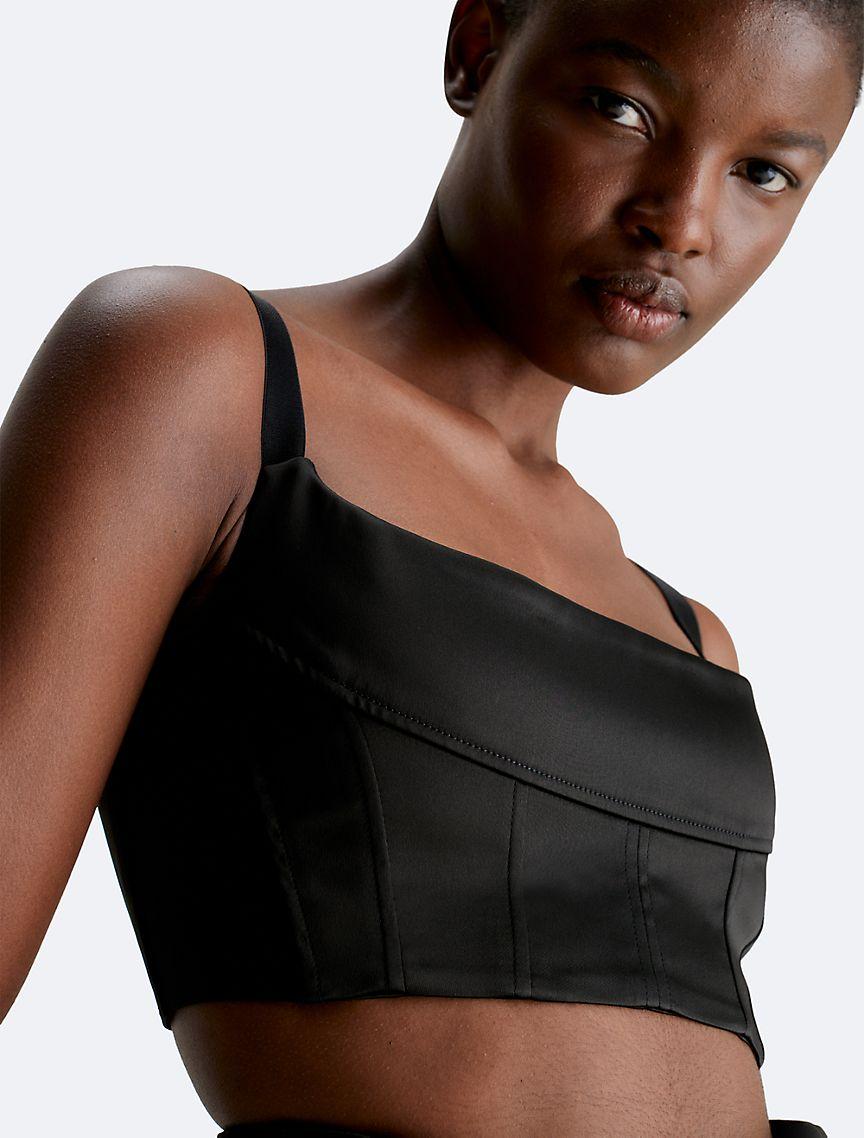 Tux Satin Corset Top Product Image