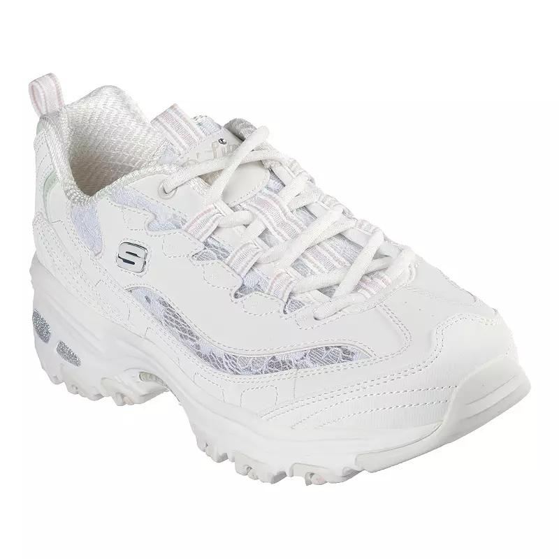 Skechers® D'Lites Women's Shoes, Size: 6, Off White Pink Product Image