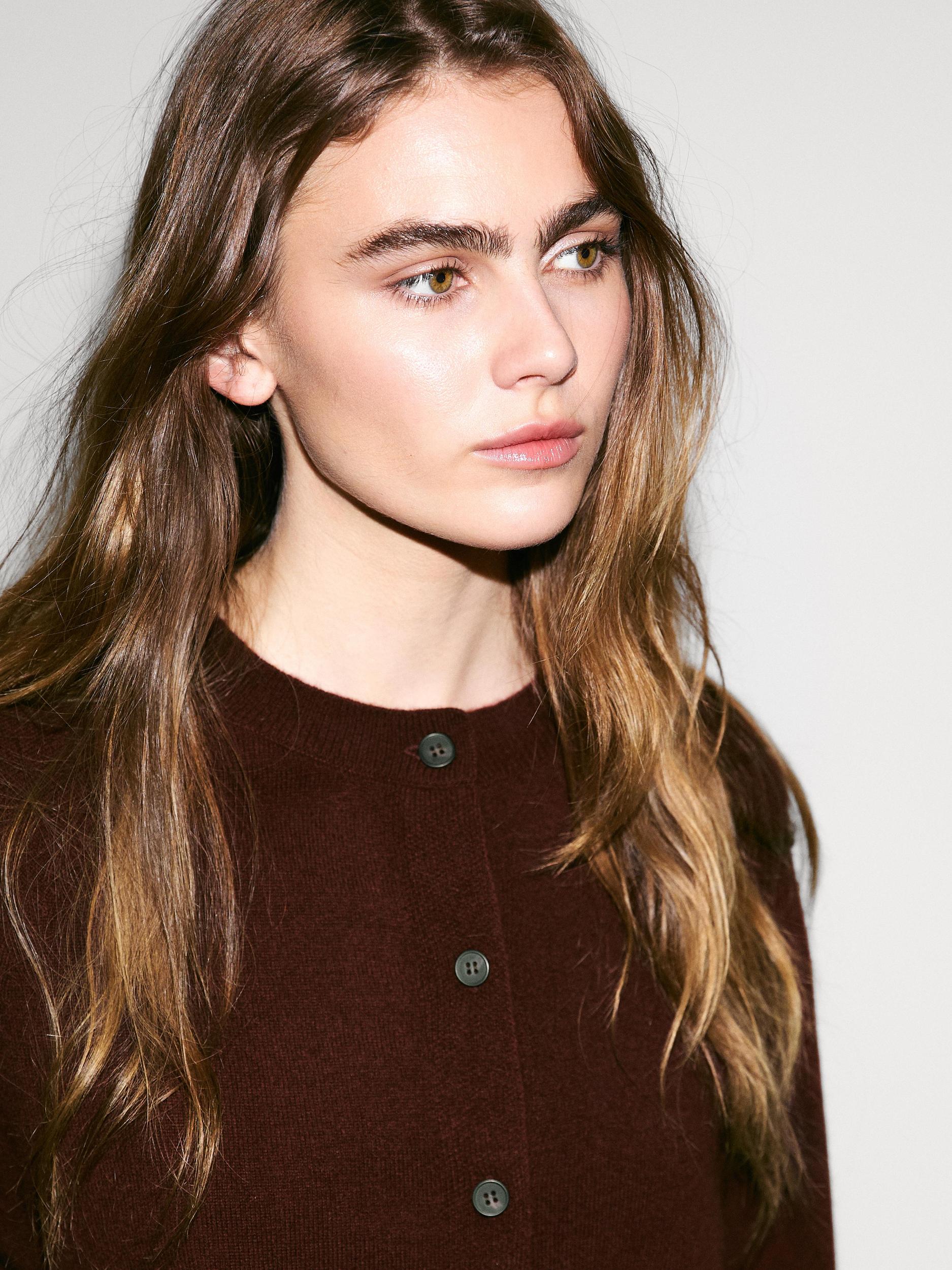 100% cashmere long sleeve cardigan Product Image