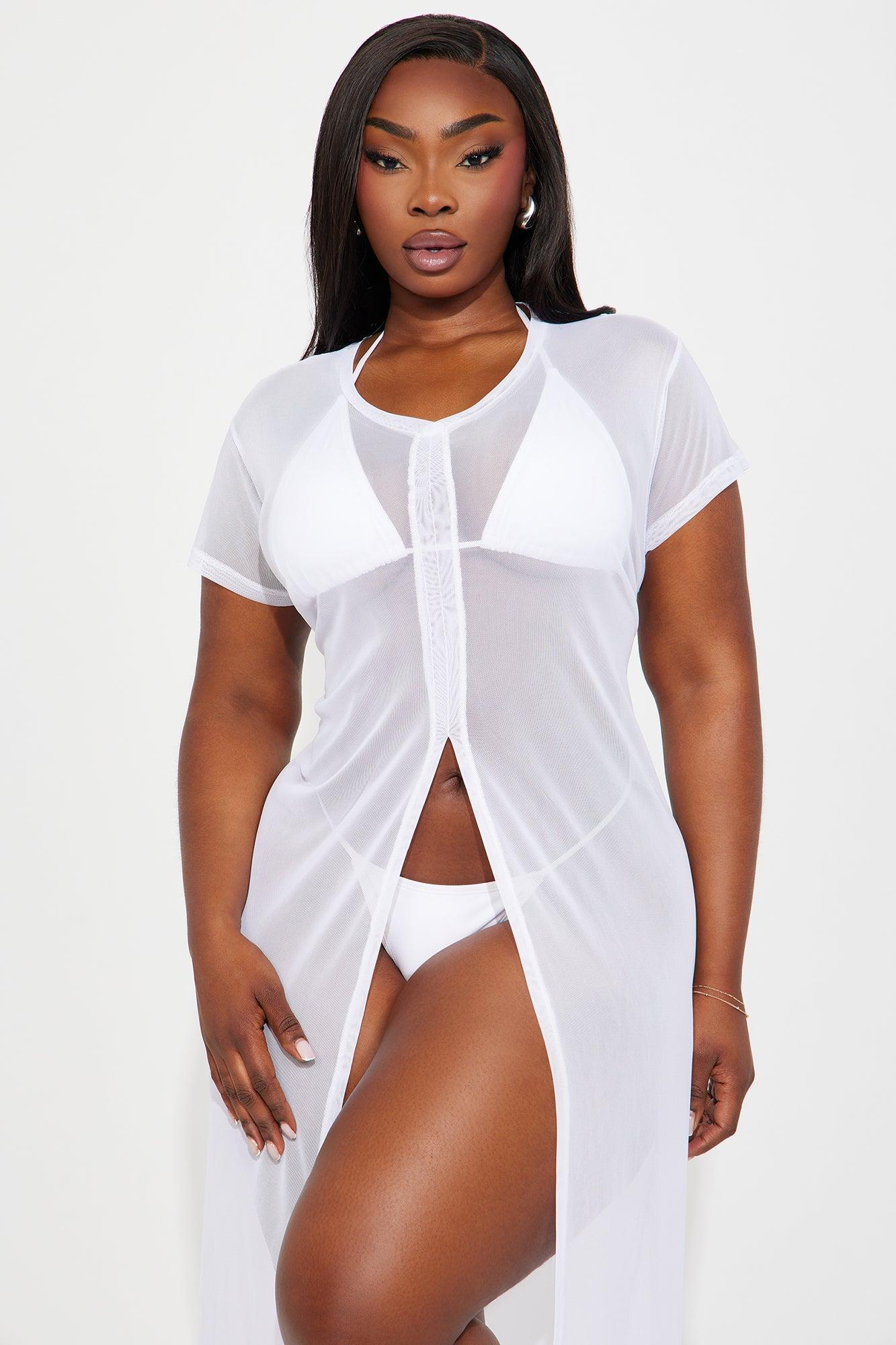 Summer On My Mind Cover Up Dress - White Product Image