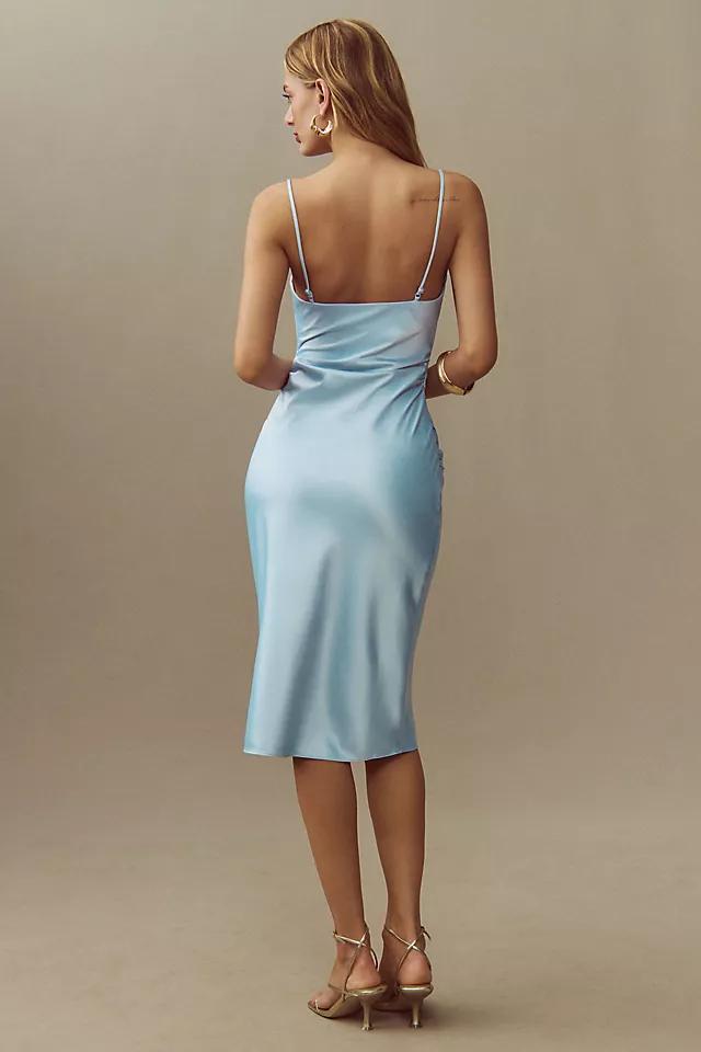 BHLDN Emery Square-Neck Stretch Satin Midi Dress Product Image