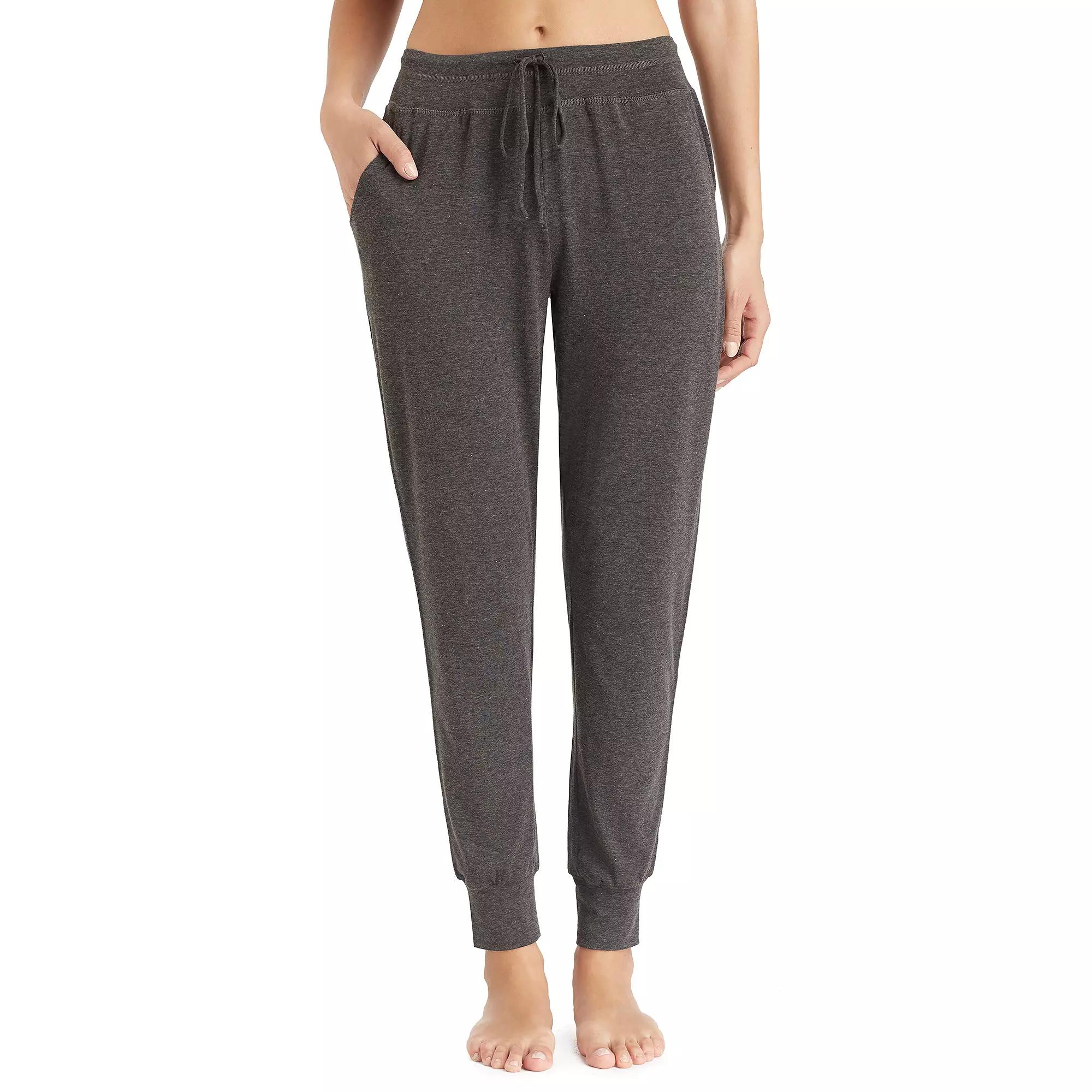 Women's Cuddl Duds® Pajamas: Essential Banded Bottom Sleep Pants, Size: XS, Grey Heather Product Image
