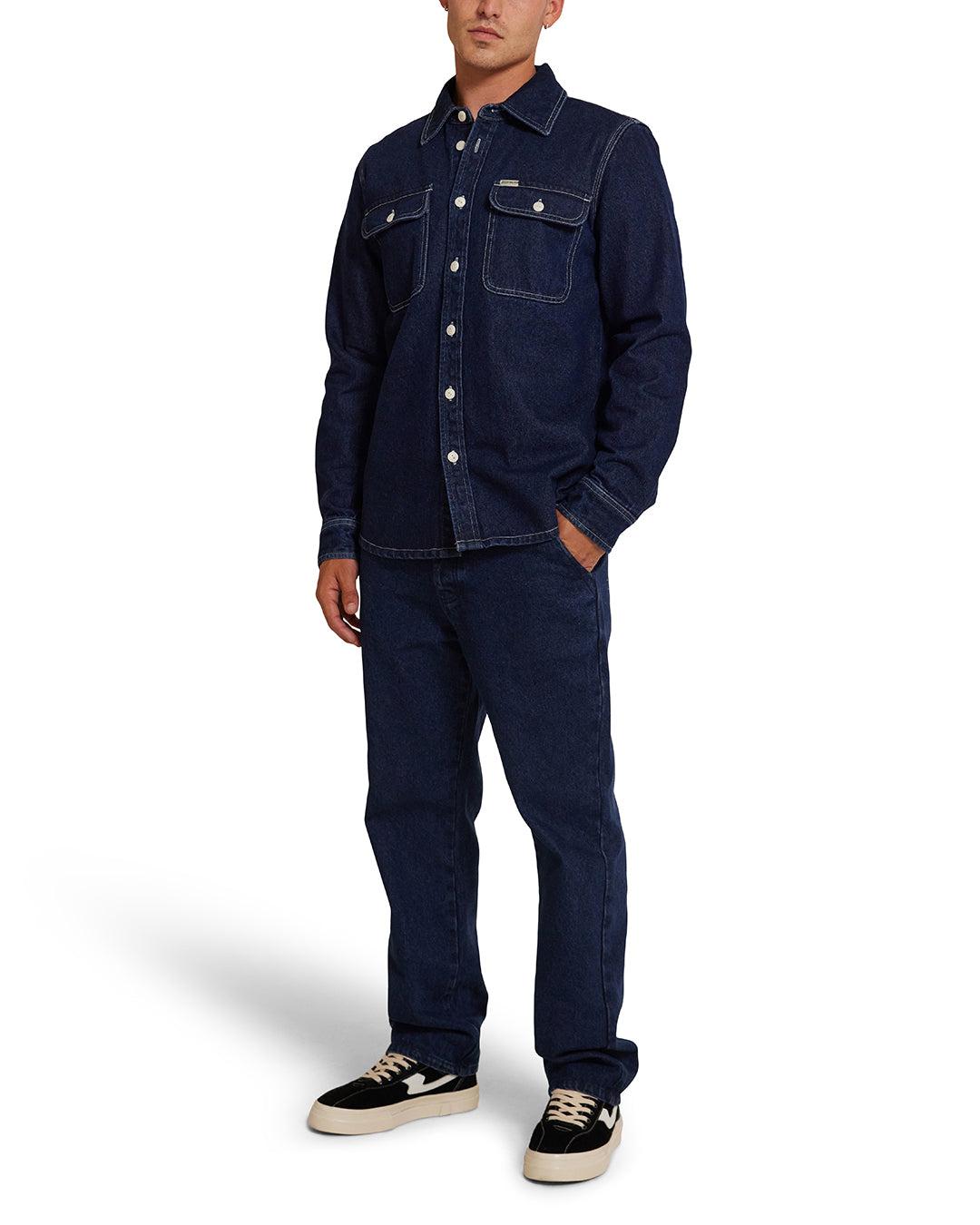 Vacay  Denim Shirt - Blue Indigo Product Image
