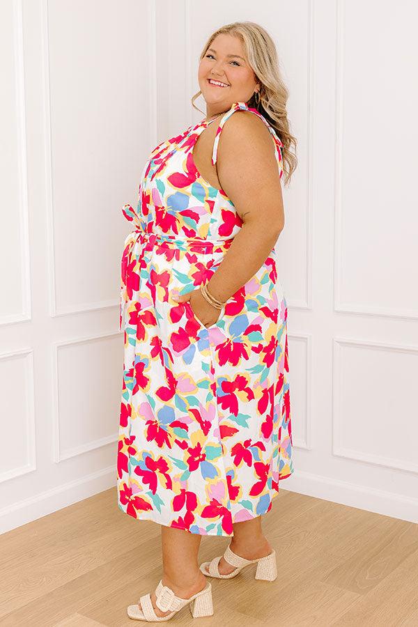 Sunny Disposition Floral Midi Dress Curves Product Image