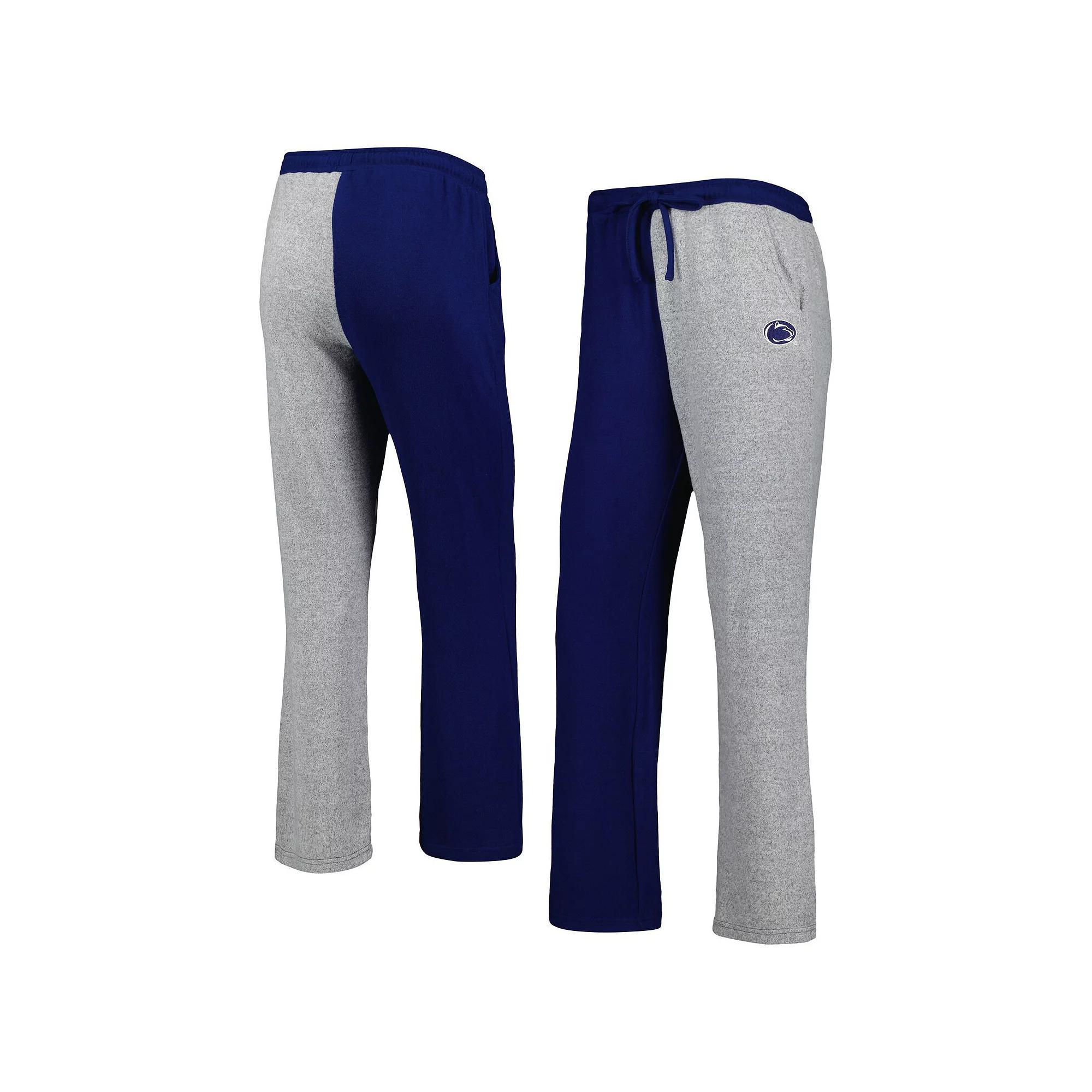 Women's ZooZatz Navy/Gray Penn State Nittany Lions Colorblock Cozy Tri-Blend Lounge Pants, Size: XL, Blue Product Image